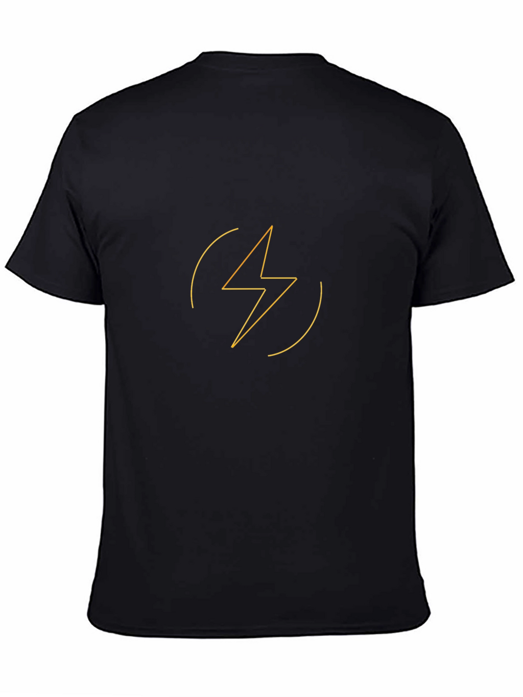 Black T-Shirt with Lightning Bolt Graphic