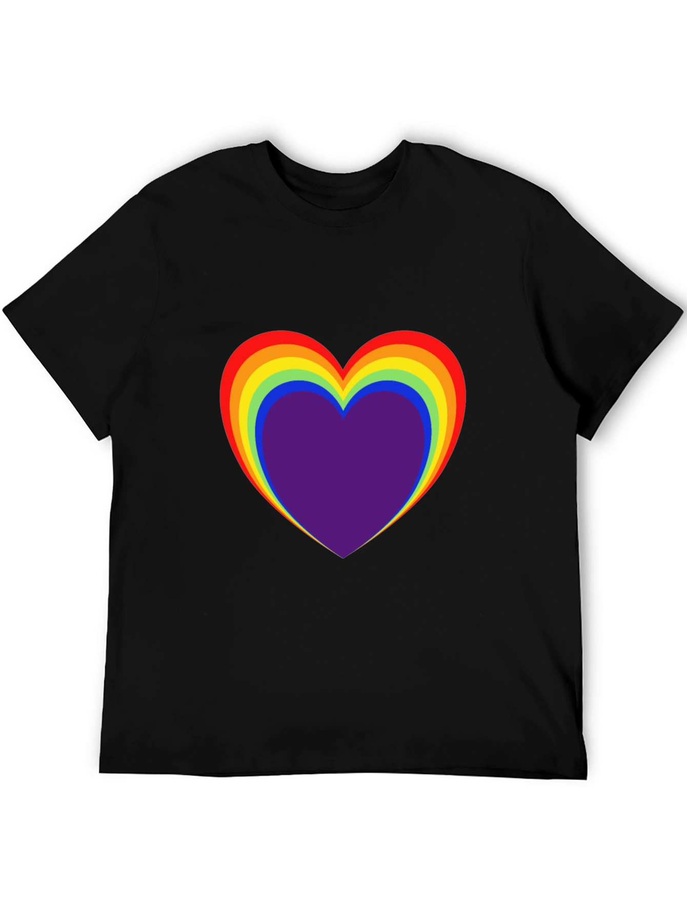 Rainbow Heart Graphic Tee - Pride Shirt