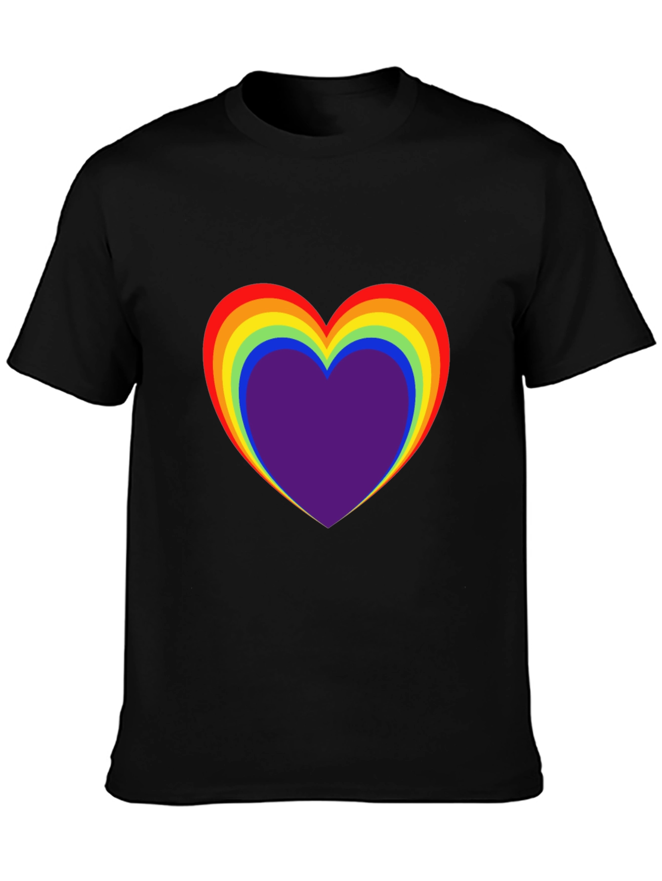 Rainbow Heart Graphic Tee - Pride Shirt