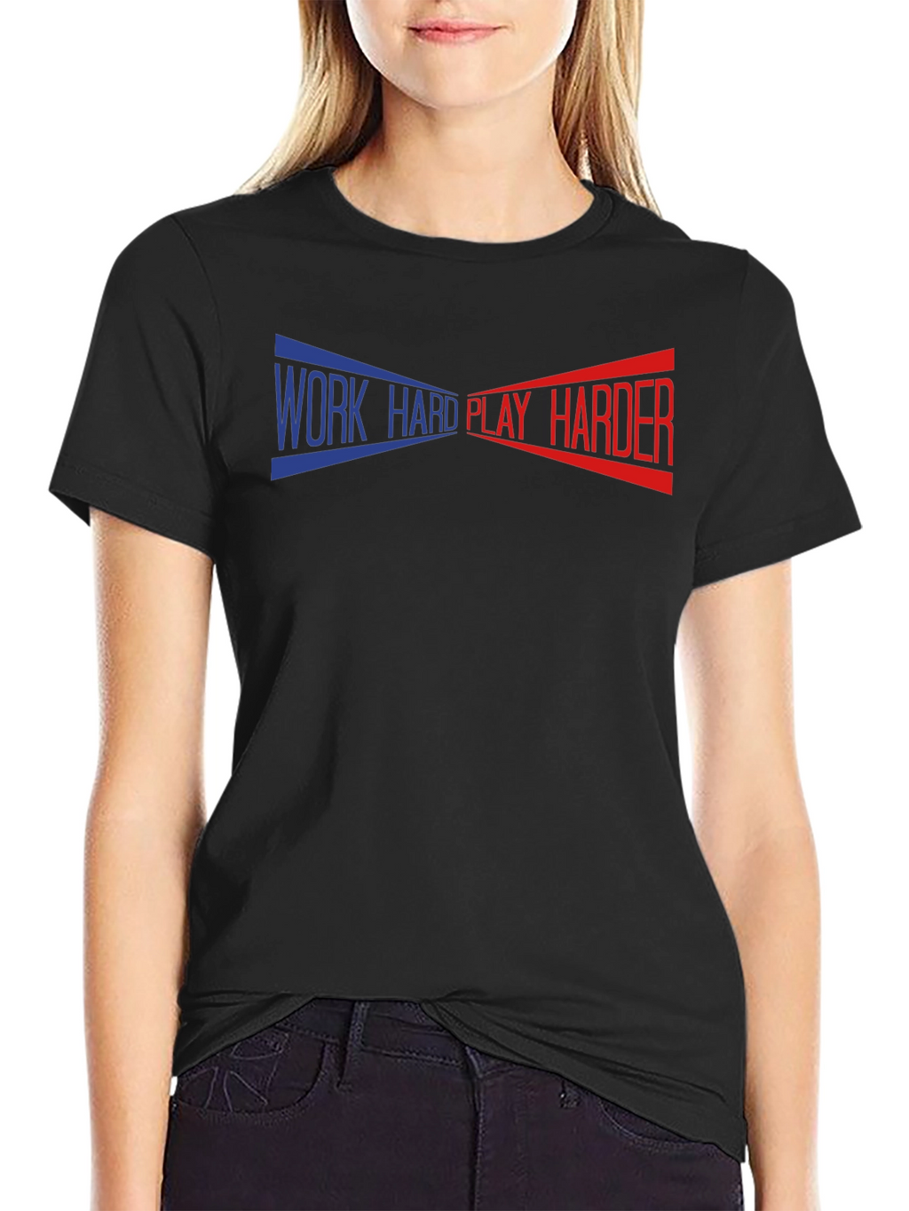 Work Hard Play Harder Graphic Tee - Black