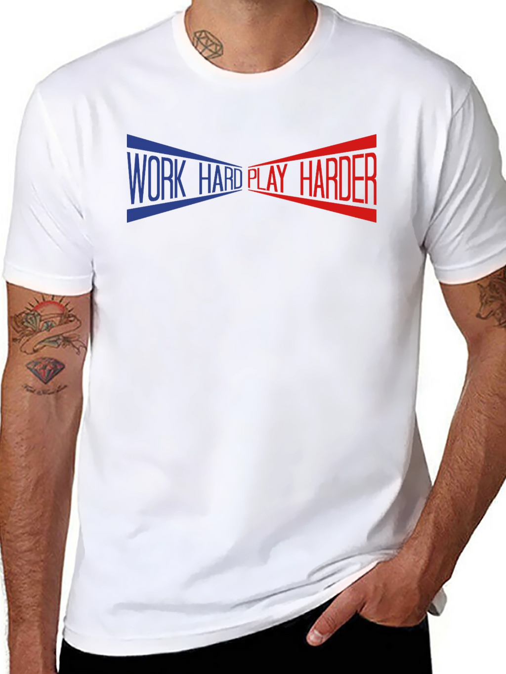 Work Hard Play Harder Graphic Tee - Black
