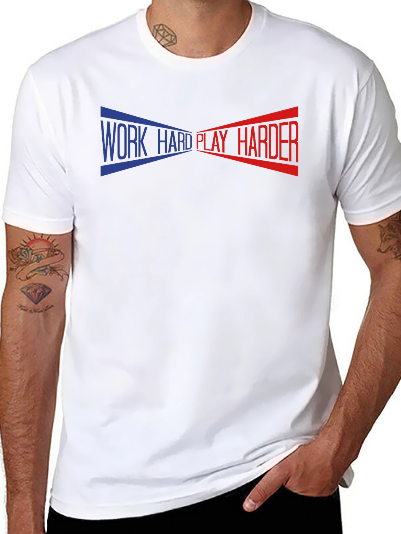 Work Hard Play Harder Graphic Tee - Black