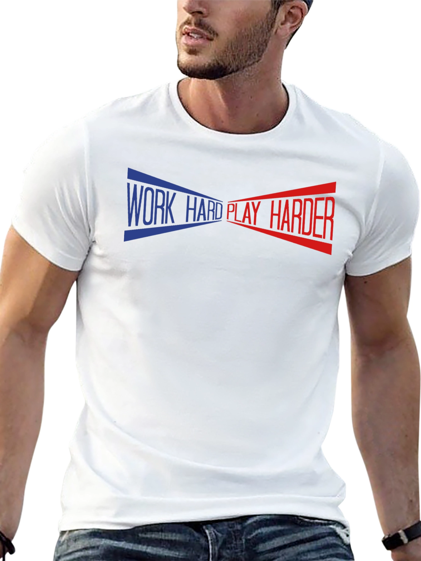 Work Hard Play Harder Graphic Tee - Black