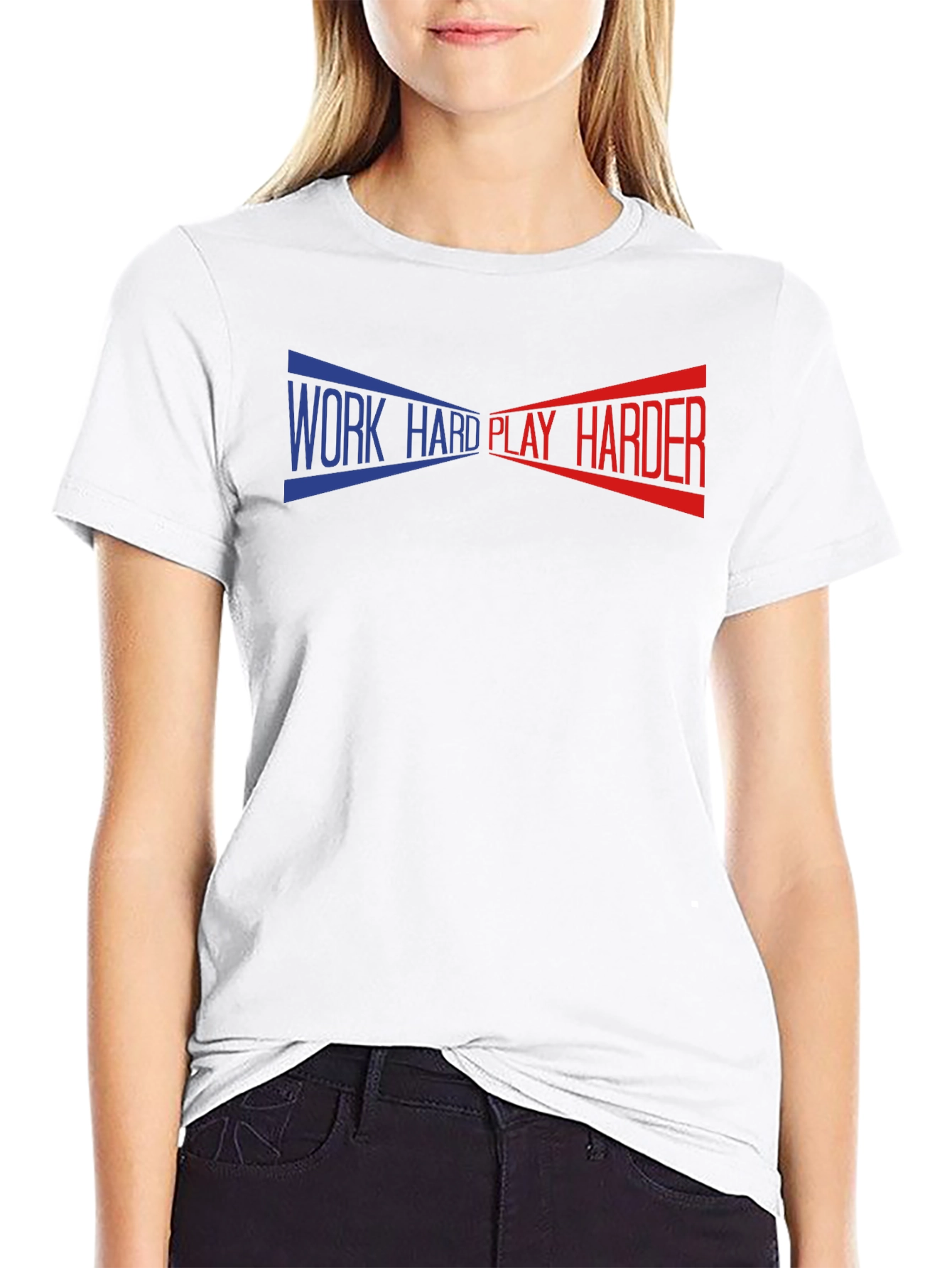Work Hard Play Harder Graphic Tee - Black