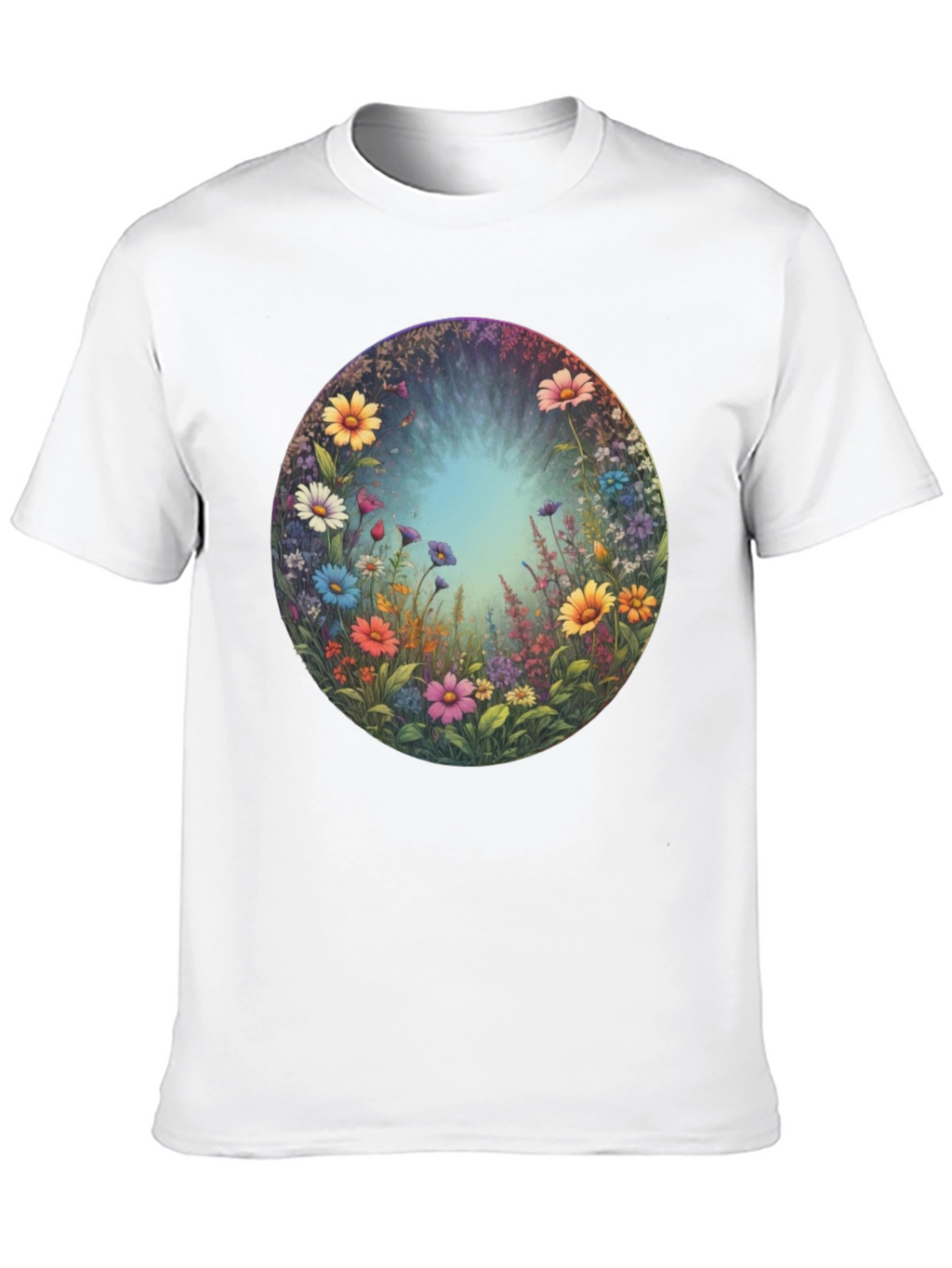 Floral Meadow Portal Graphic Tee