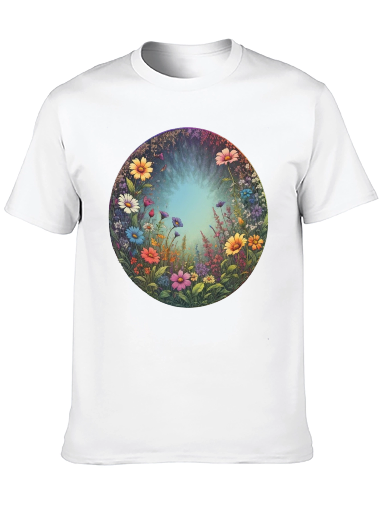 Floral Meadow Portal Graphic Tee