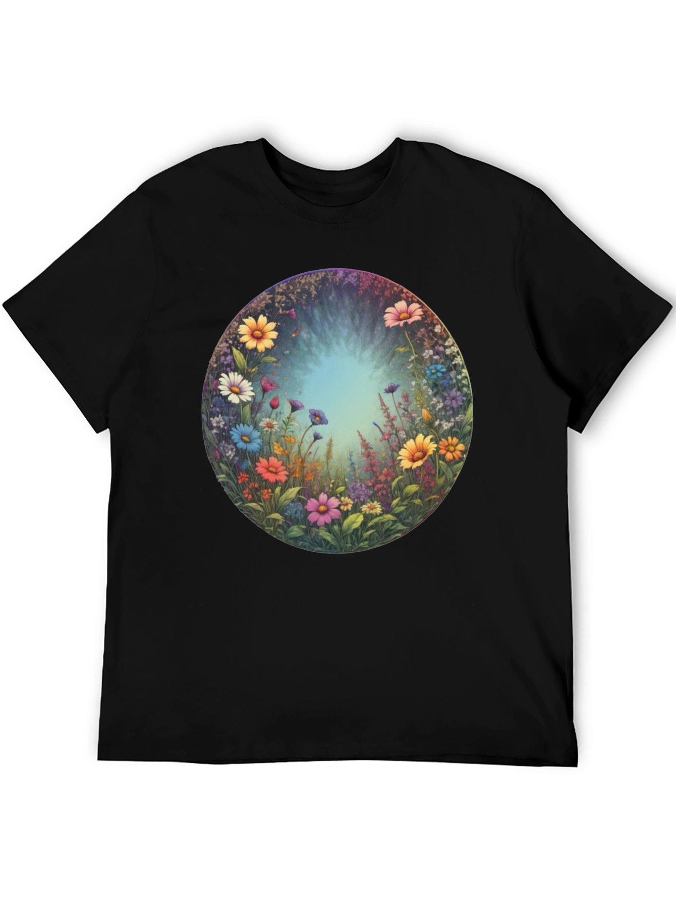 Floral Meadow Portal Graphic Tee