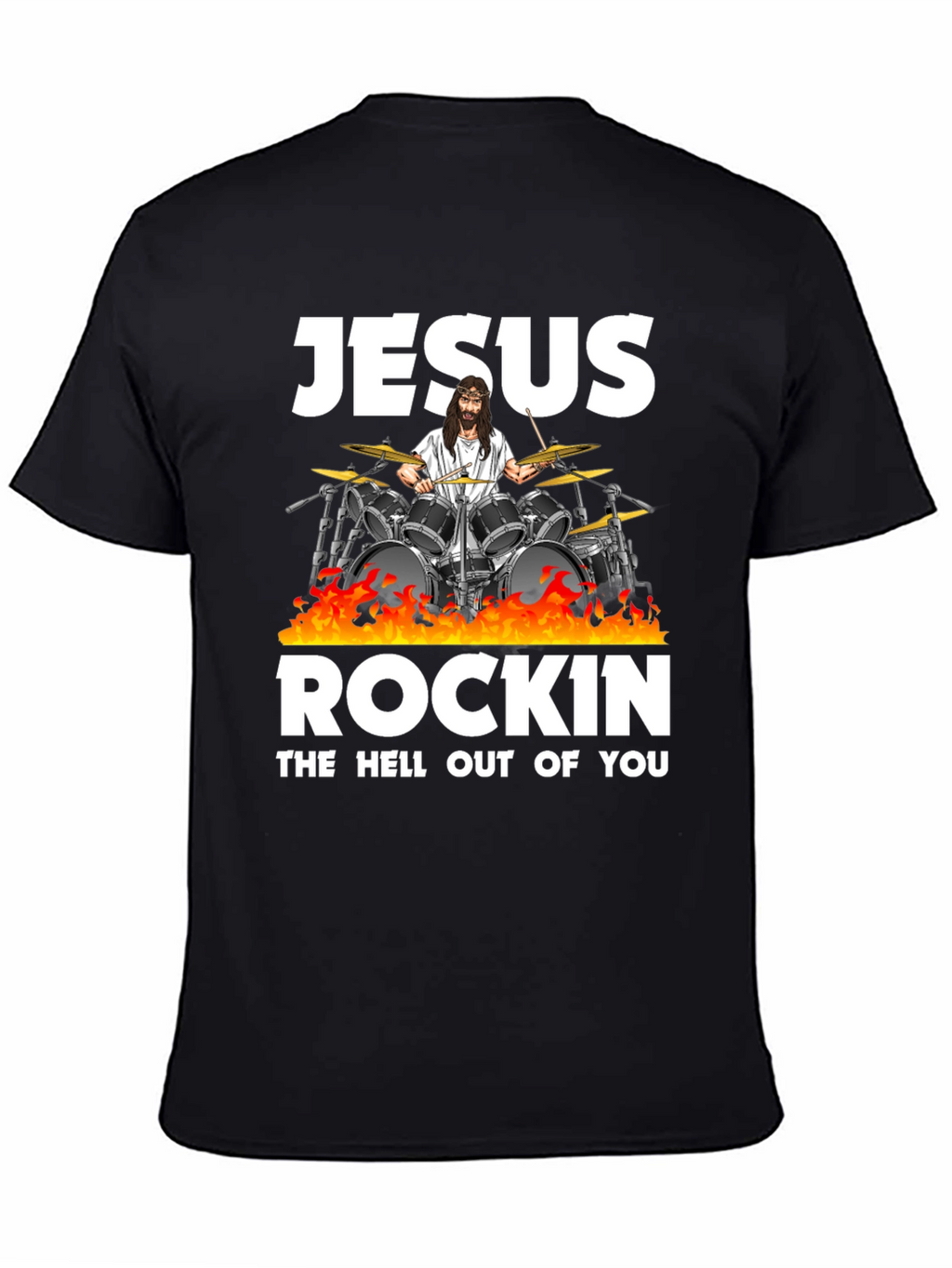 Jesus Rockin T-Shirt - Religious Humor Tee