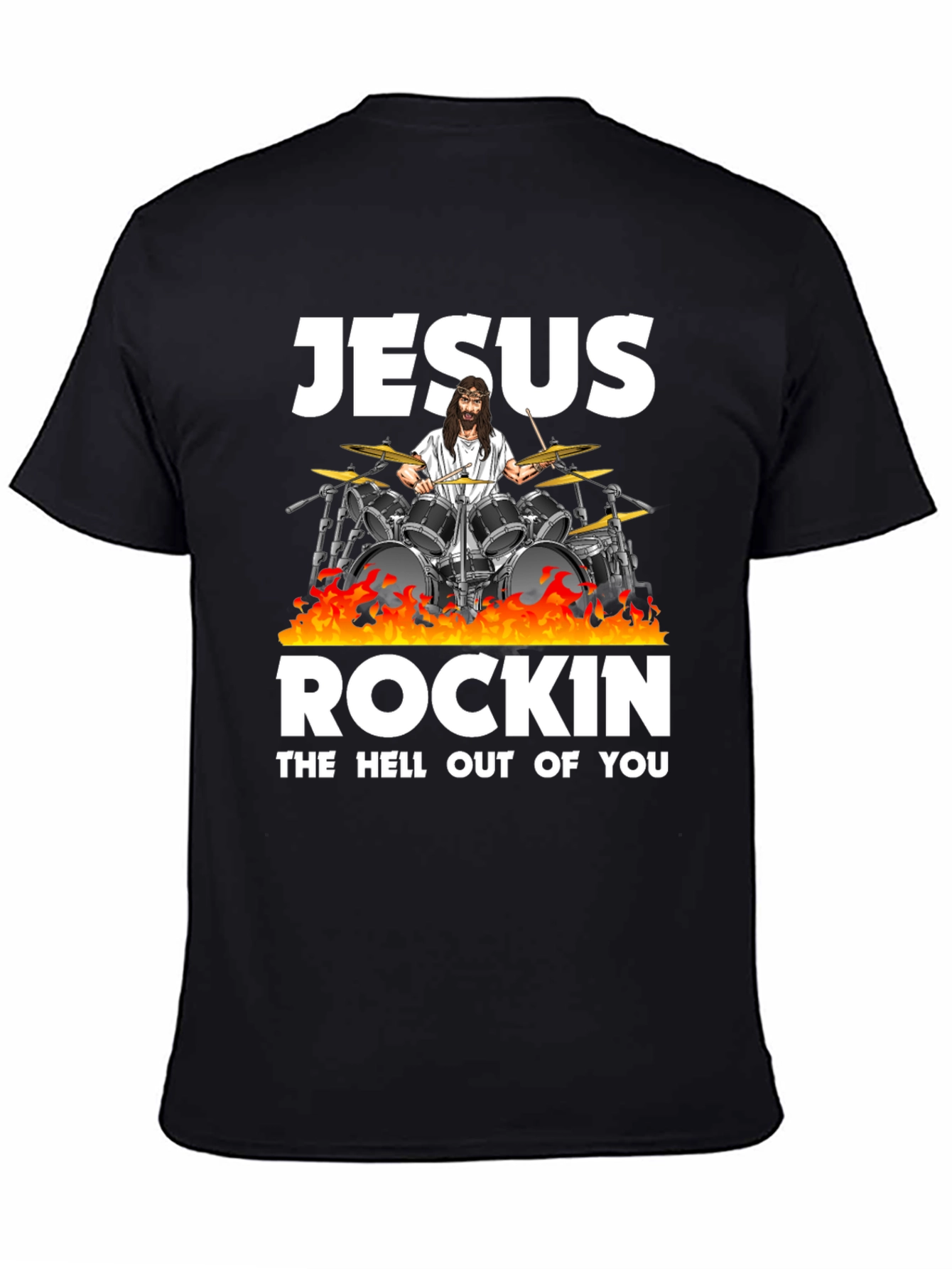 Jesus Rockin T-Shirt - Religious Humor Tee