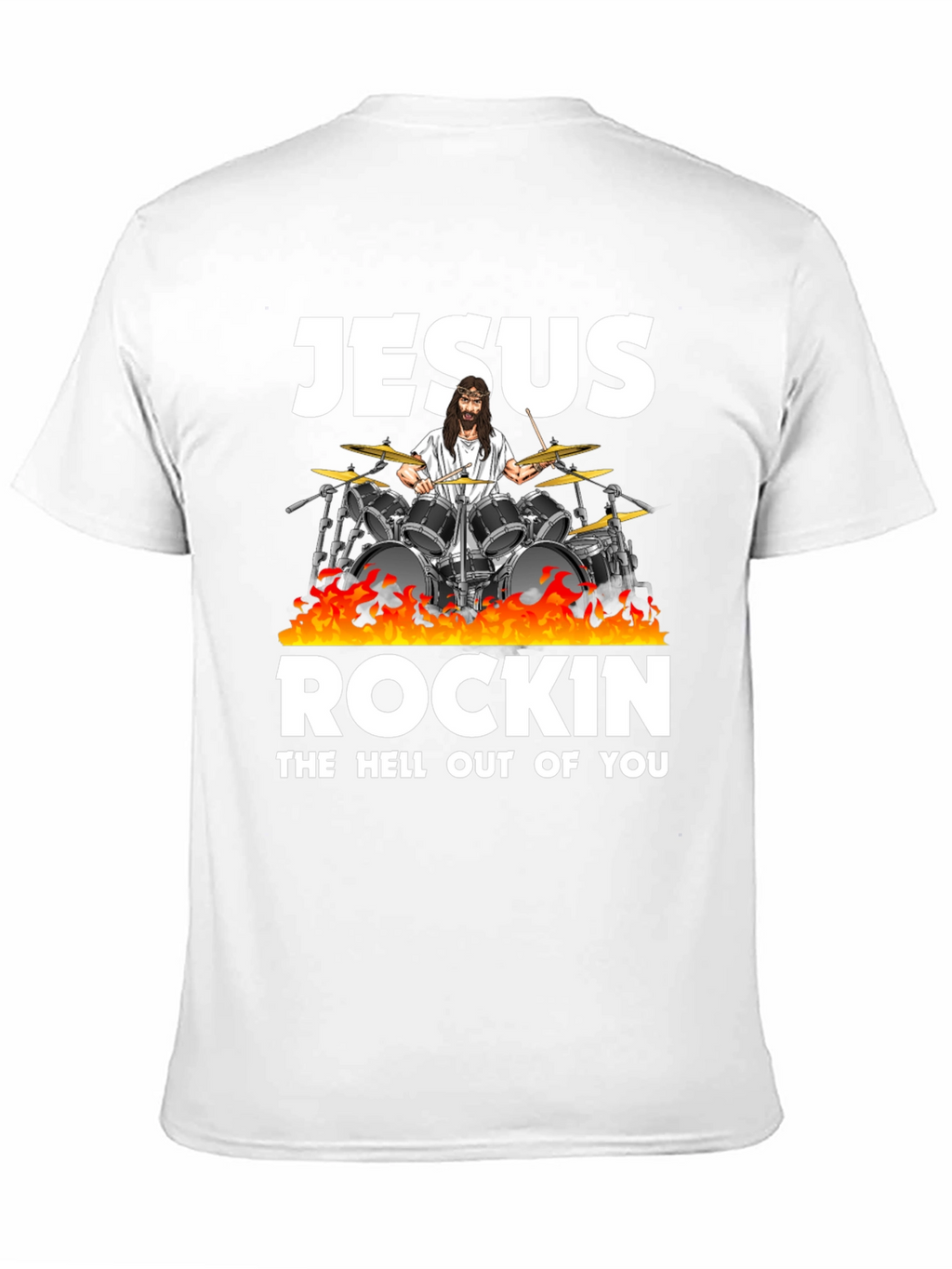 Jesus Rockin T-Shirt - Religious Humor Tee