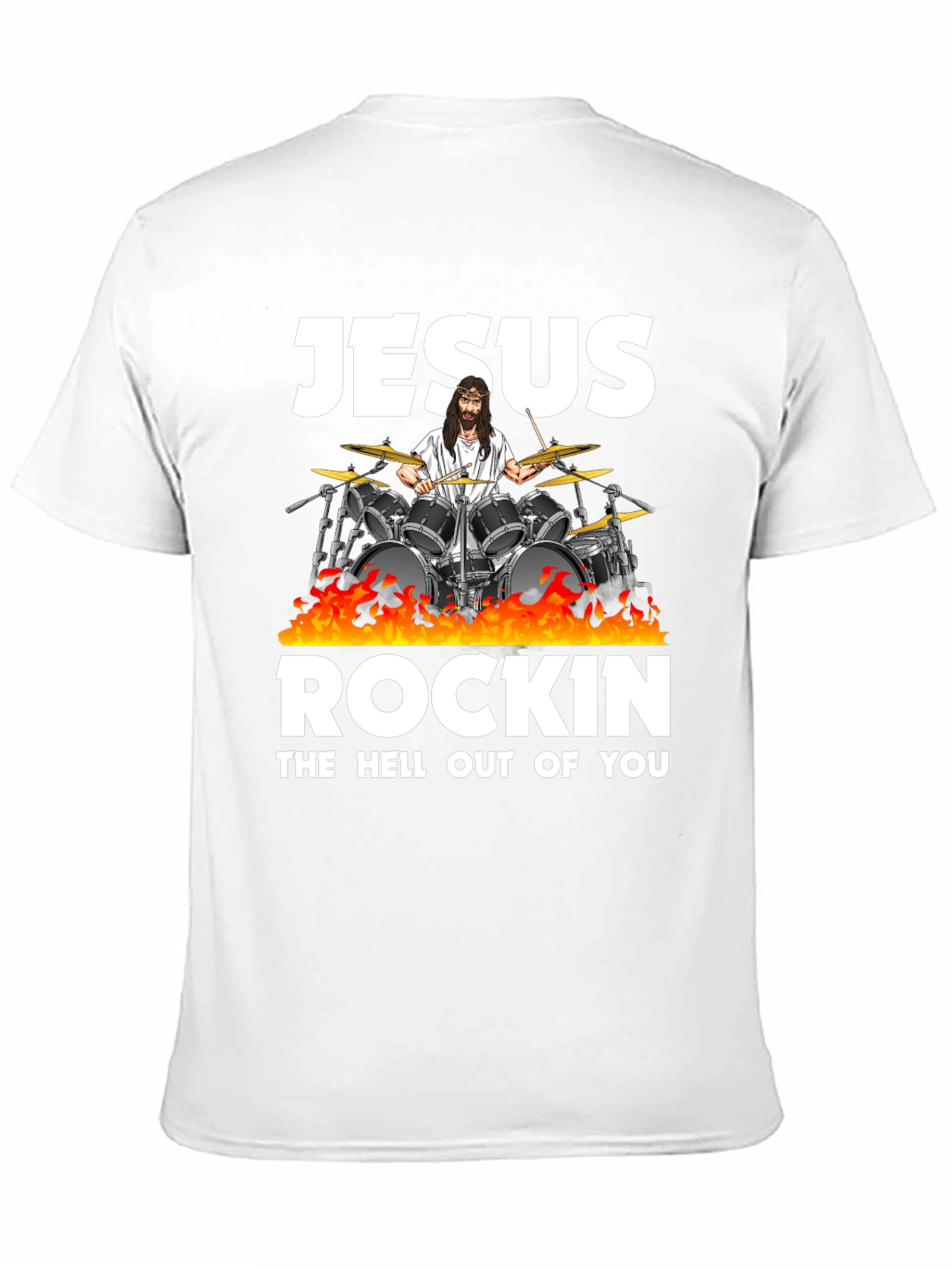 Jesus Rockin T-Shirt - Religious Humor Tee
