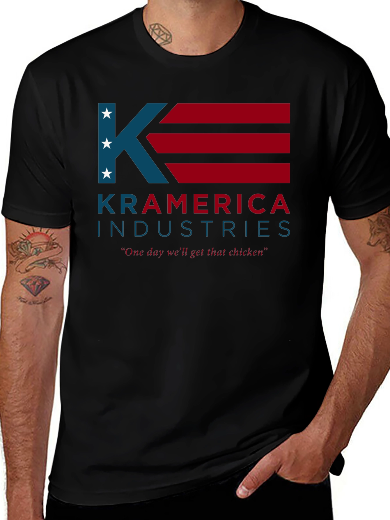 Kramerica Industries T-Shirt - One Day Well Get That Chicken