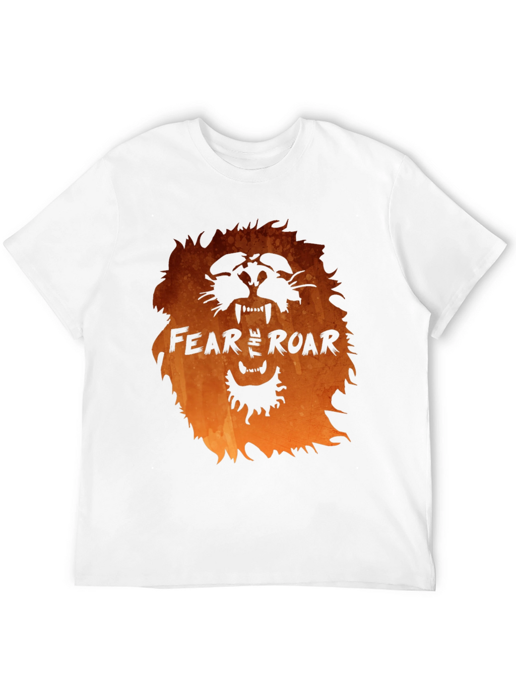 Fear the Roar Lion Graphic Print Black T-Shirt