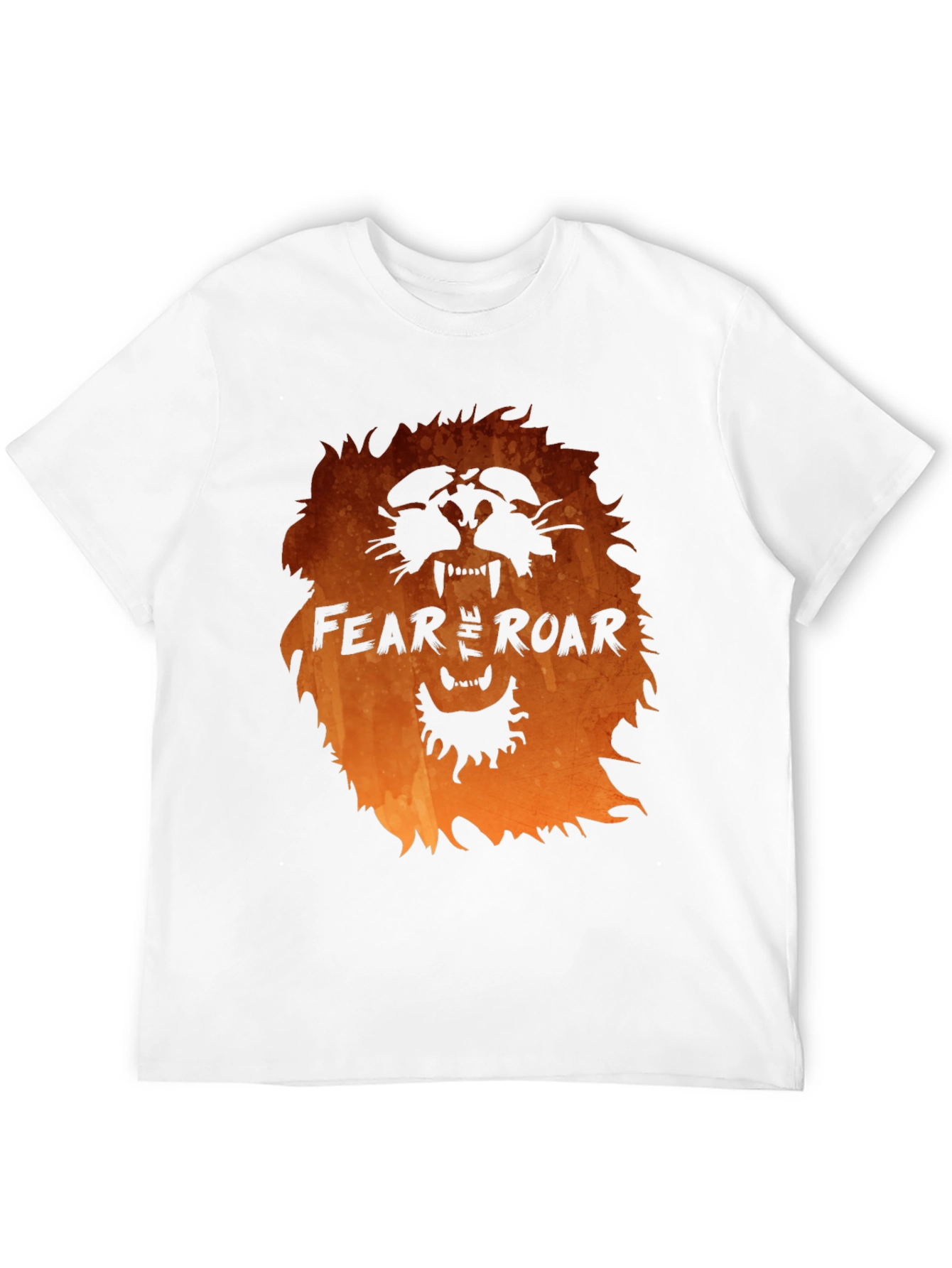 Fear the Roar Lion Graphic Print Black T-Shirt