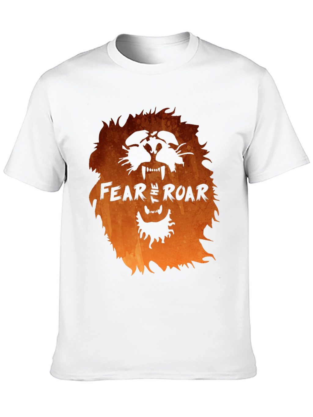 Fear the Roar Lion Graphic Print Black T-Shirt
