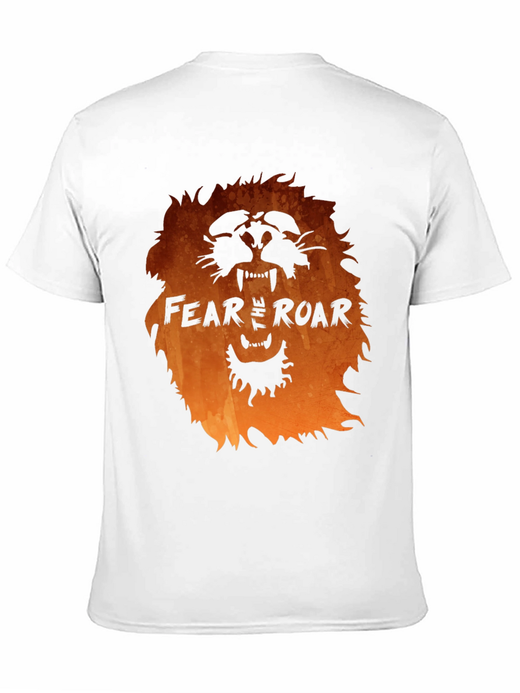 Fear the Roar Lion Graphic Print Black T-Shirt