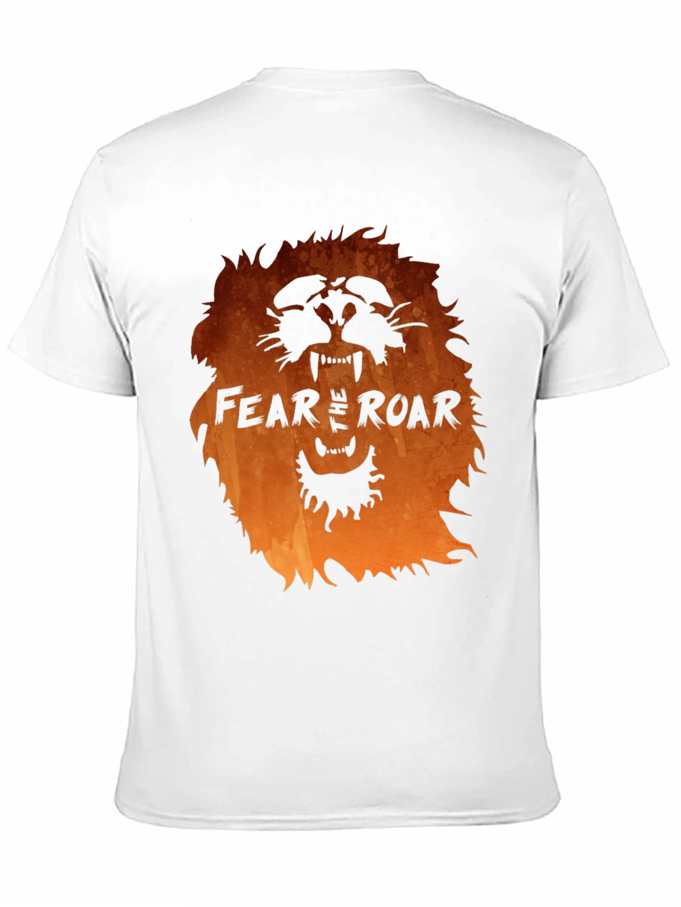 Fear the Roar Lion Graphic Print Black T-Shirt
