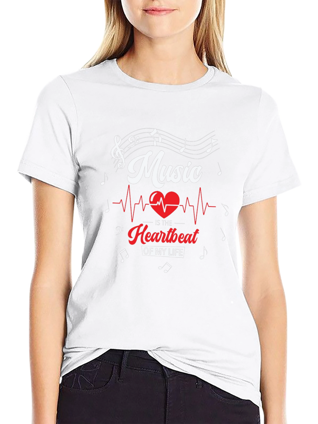Music is My Heartbeat T-Shirt - Stylish Musician Tee