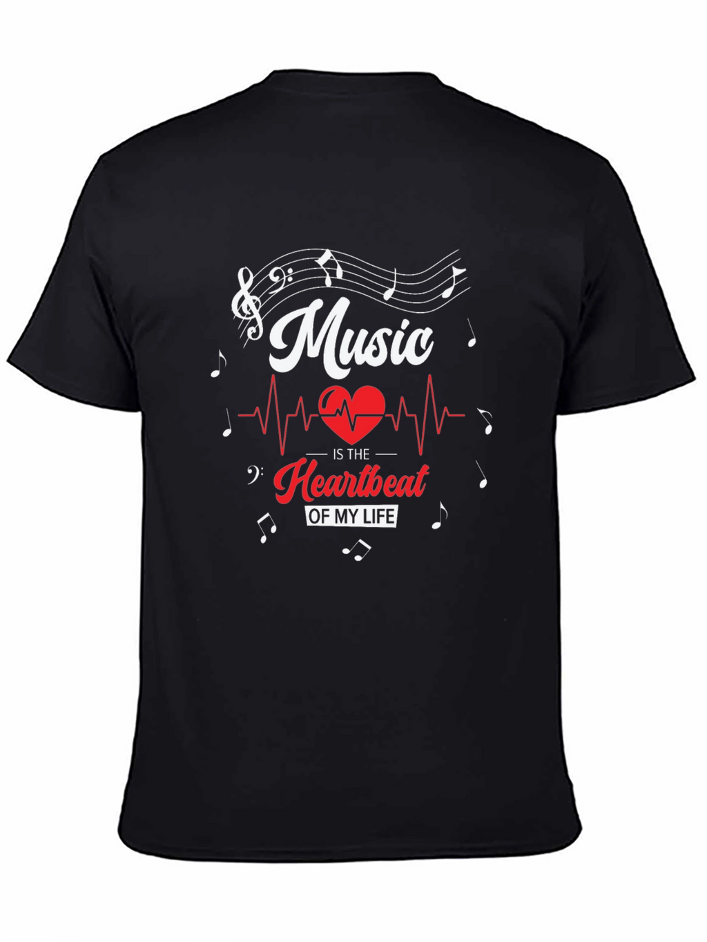 Music is My Heartbeat T-Shirt - Stylish Musician Tee