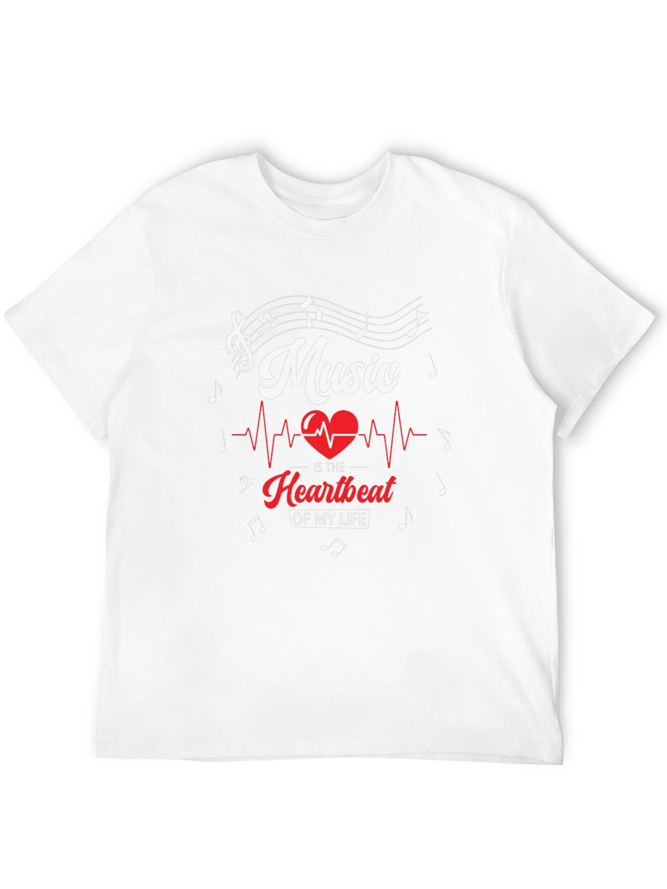 Music is My Heartbeat T-Shirt - Stylish Musician Tee