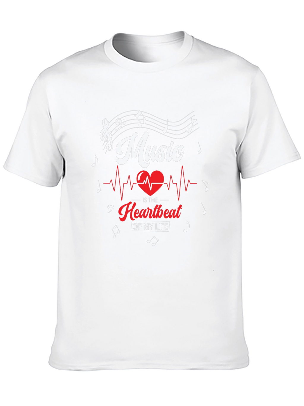 Music is My Heartbeat T-Shirt - Stylish Musician Tee