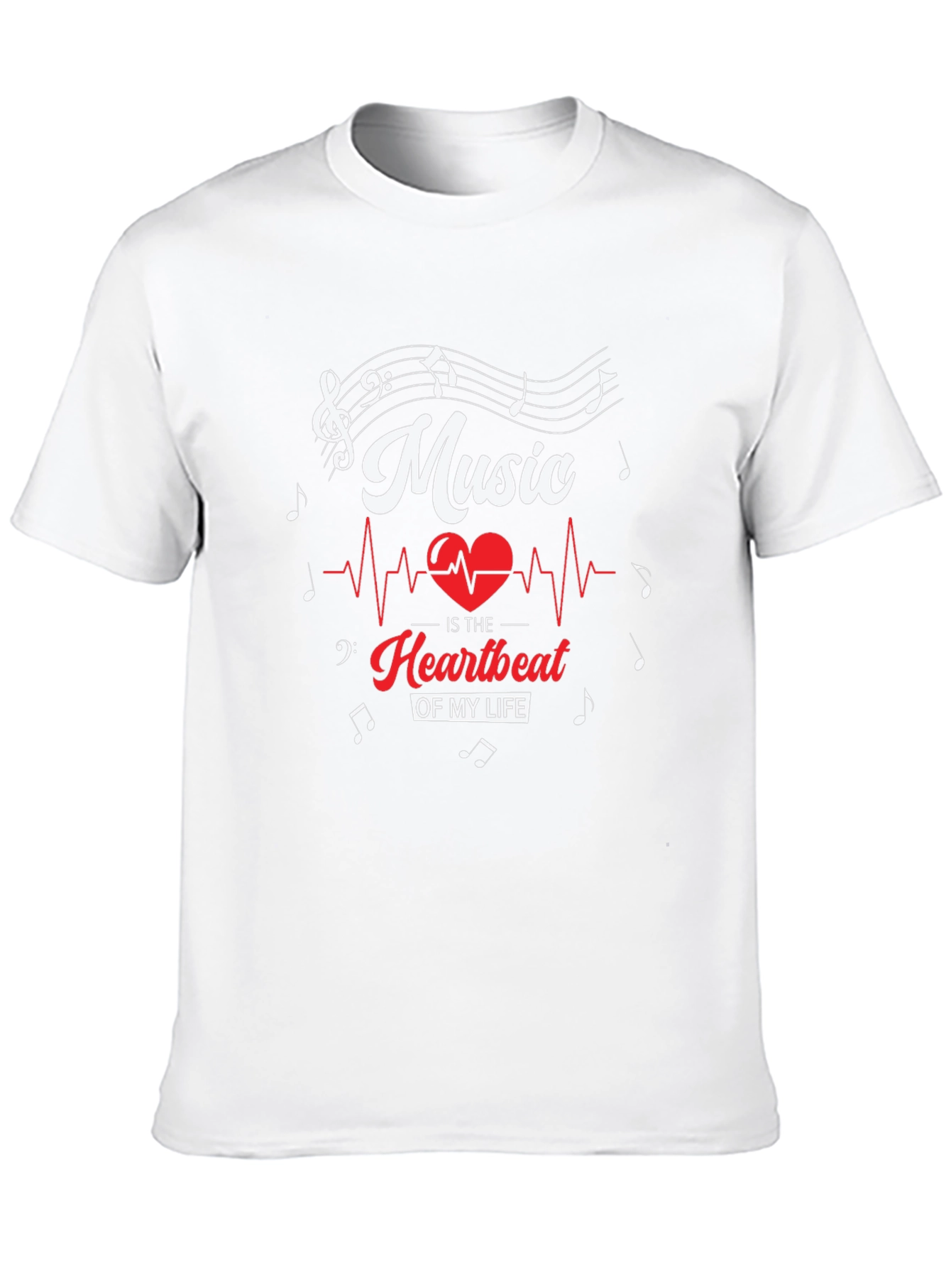 Music is My Heartbeat T-Shirt - Stylish Musician Tee