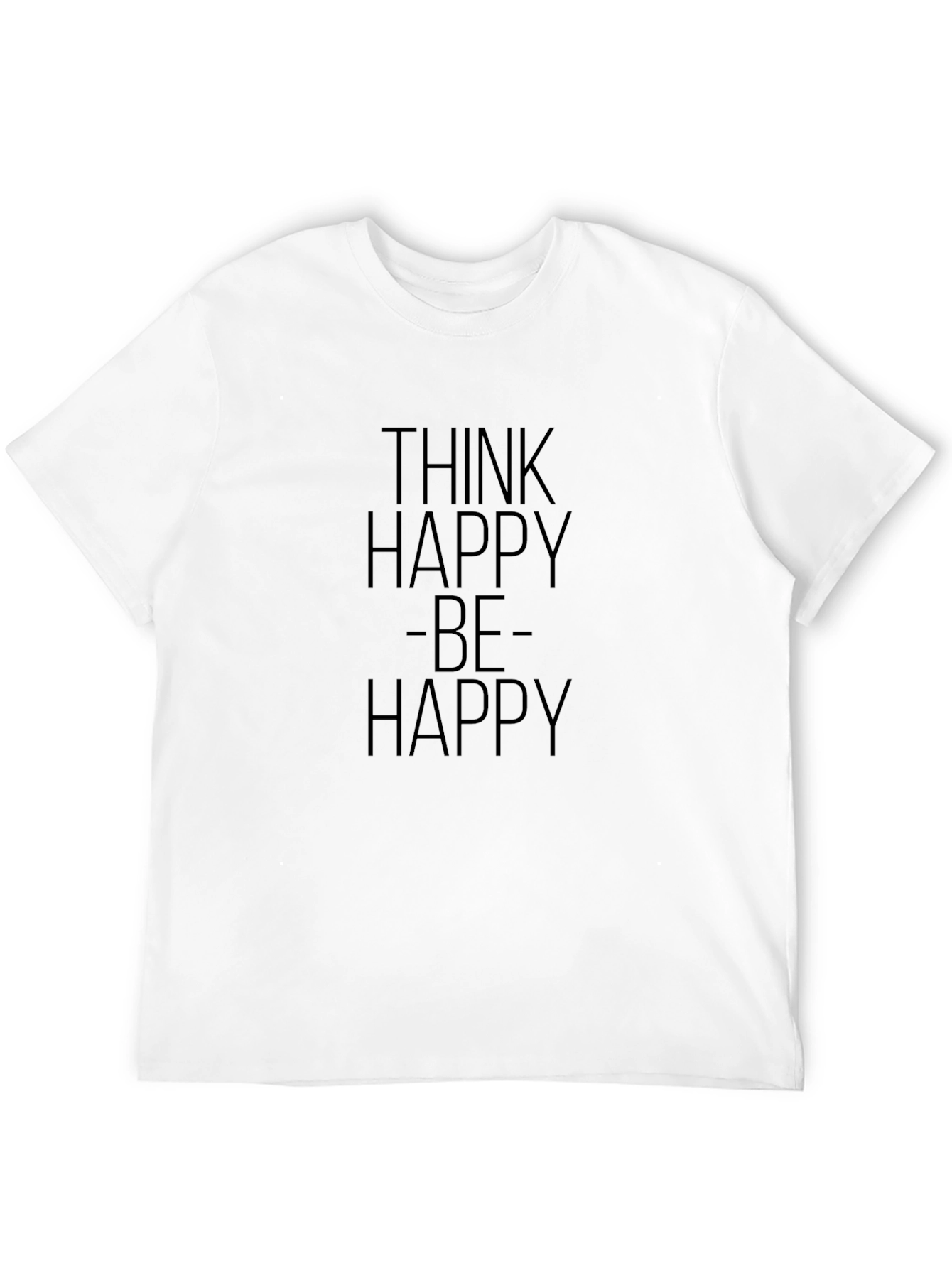 Think Happy - Be Happy Black Graphic Tee