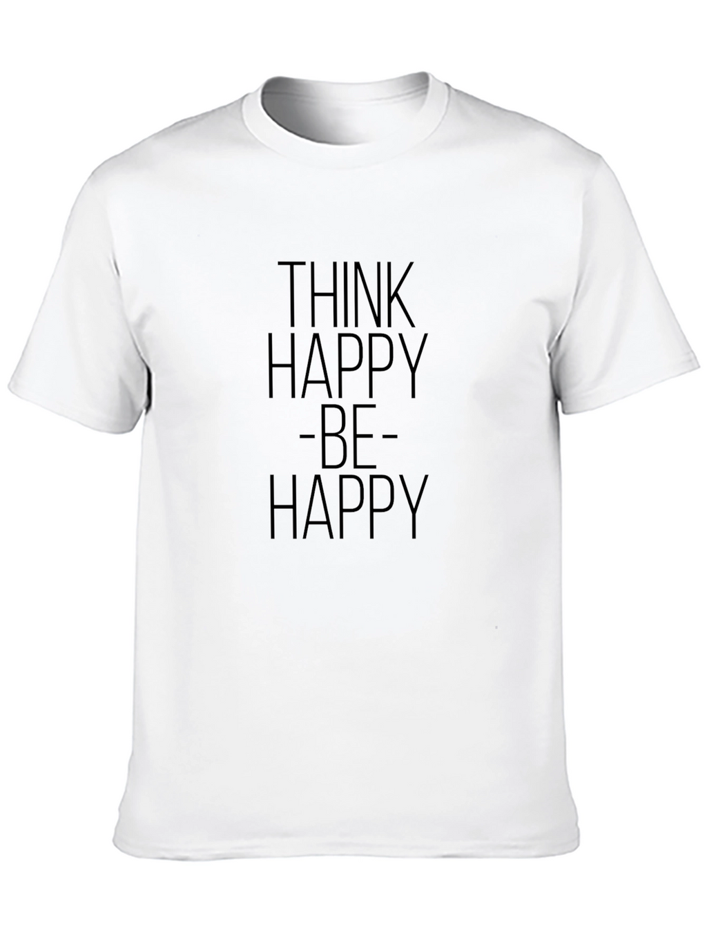 Think Happy - Be Happy Black Graphic Tee