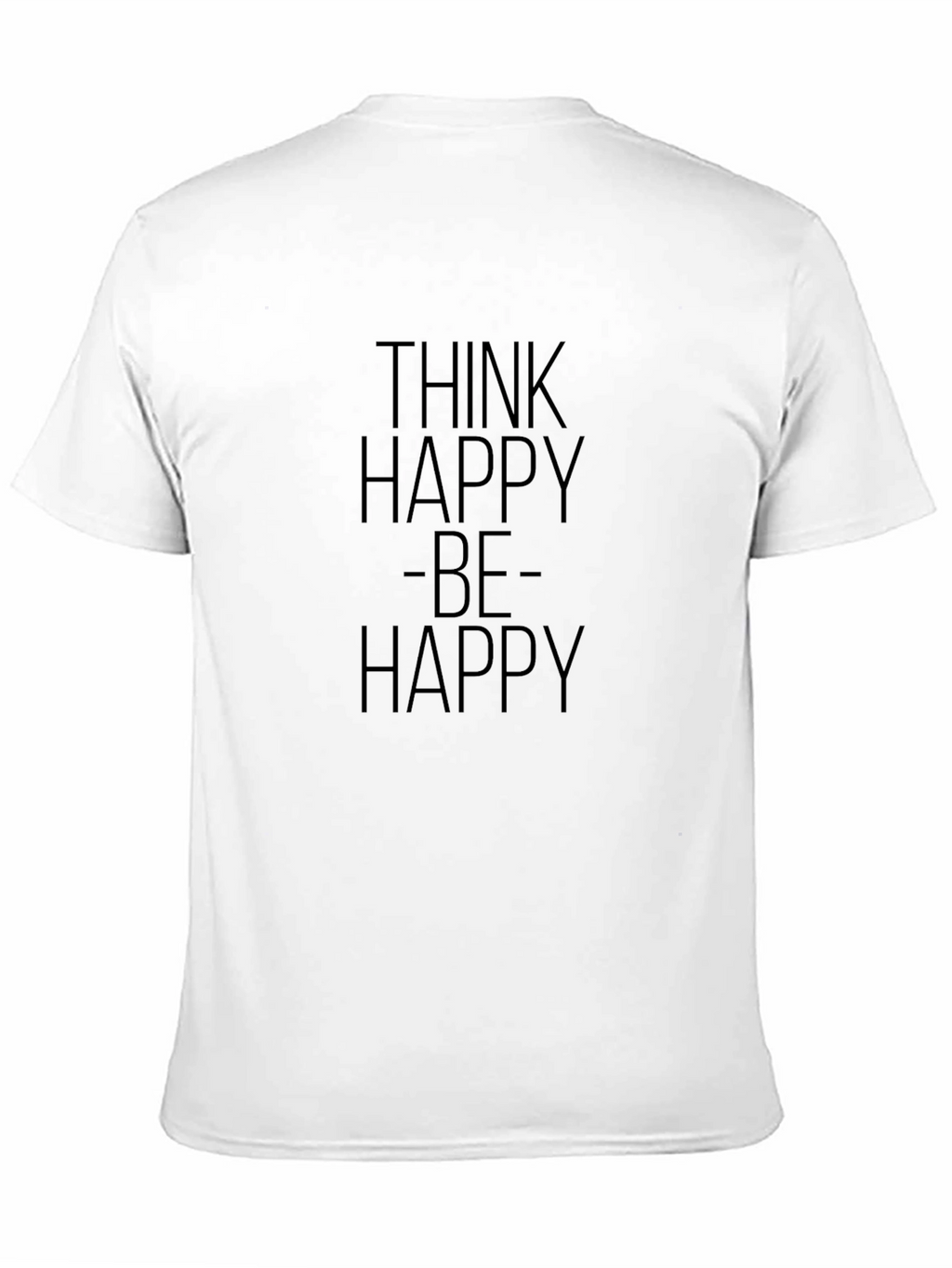 Think Happy - Be Happy Black Graphic Tee