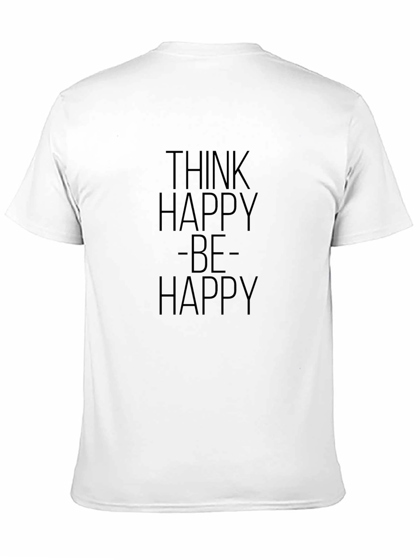 Think Happy - Be Happy Black Graphic Tee
