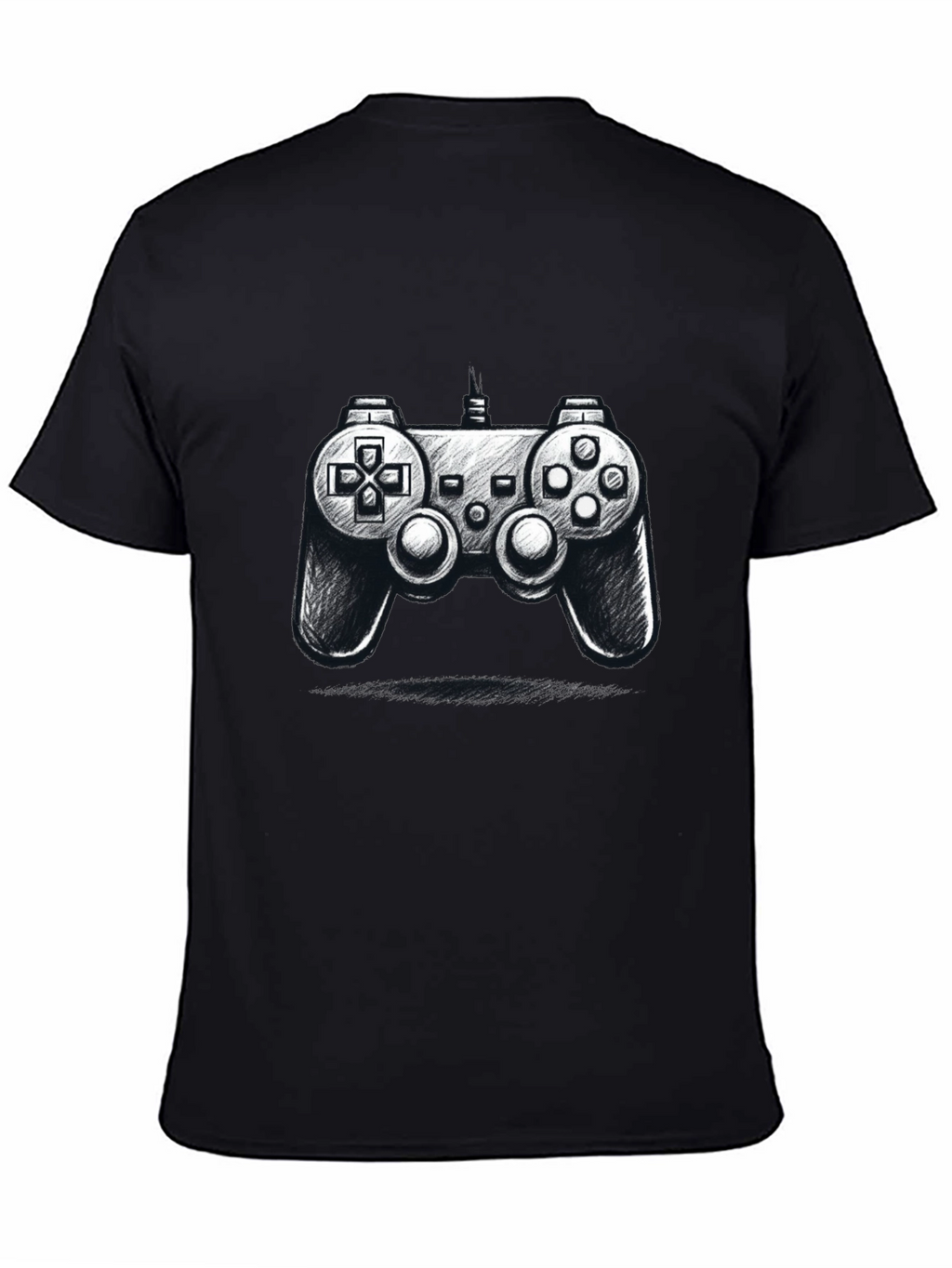 Gamer Style: Black Controller Graphic Tee