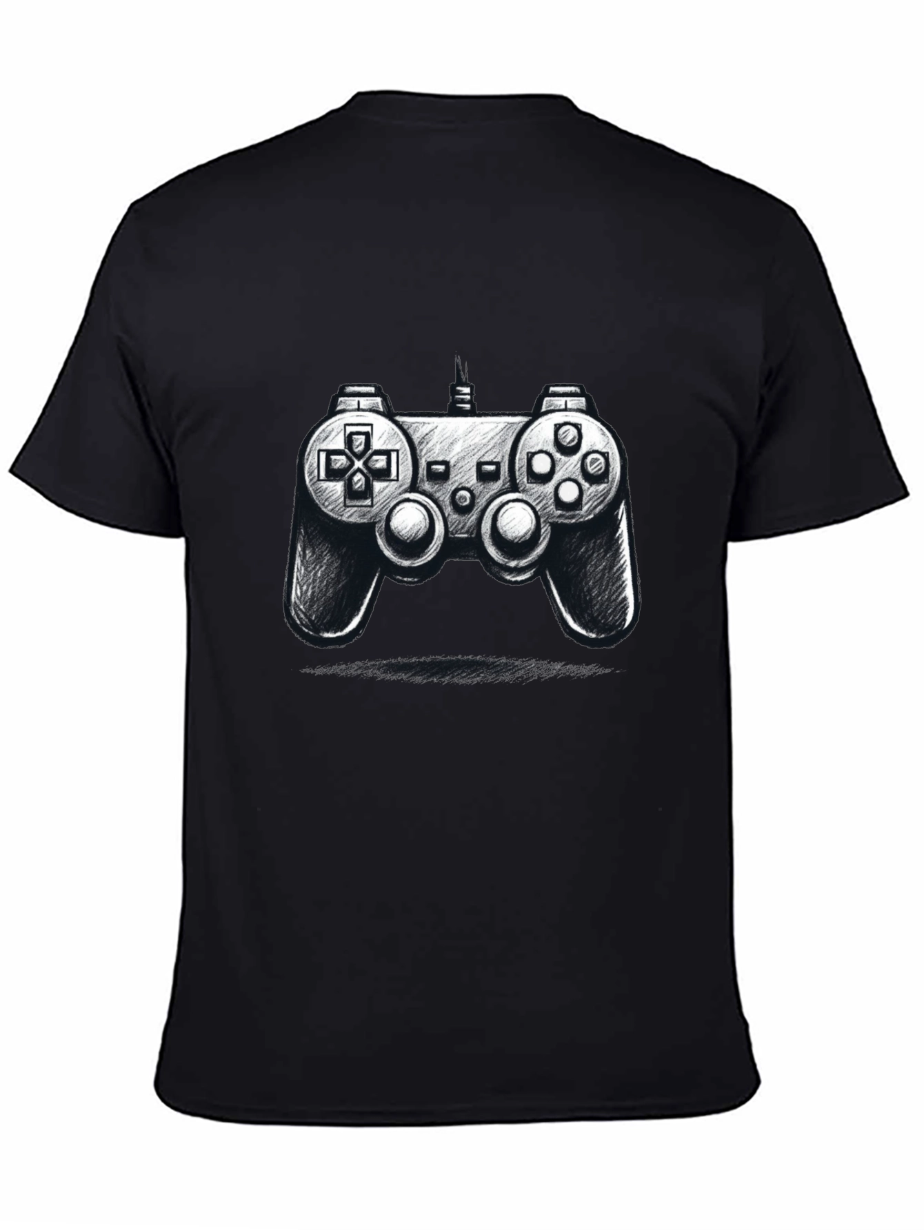 Gamer Style: Black Controller Graphic Tee