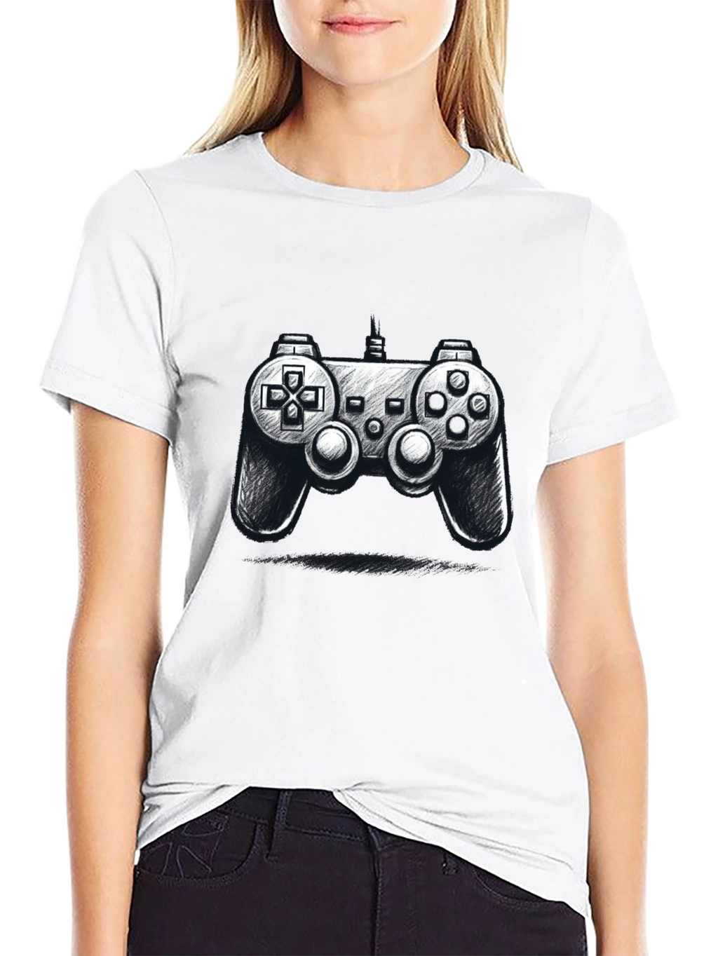 Gamer Style: Black Controller Graphic Tee