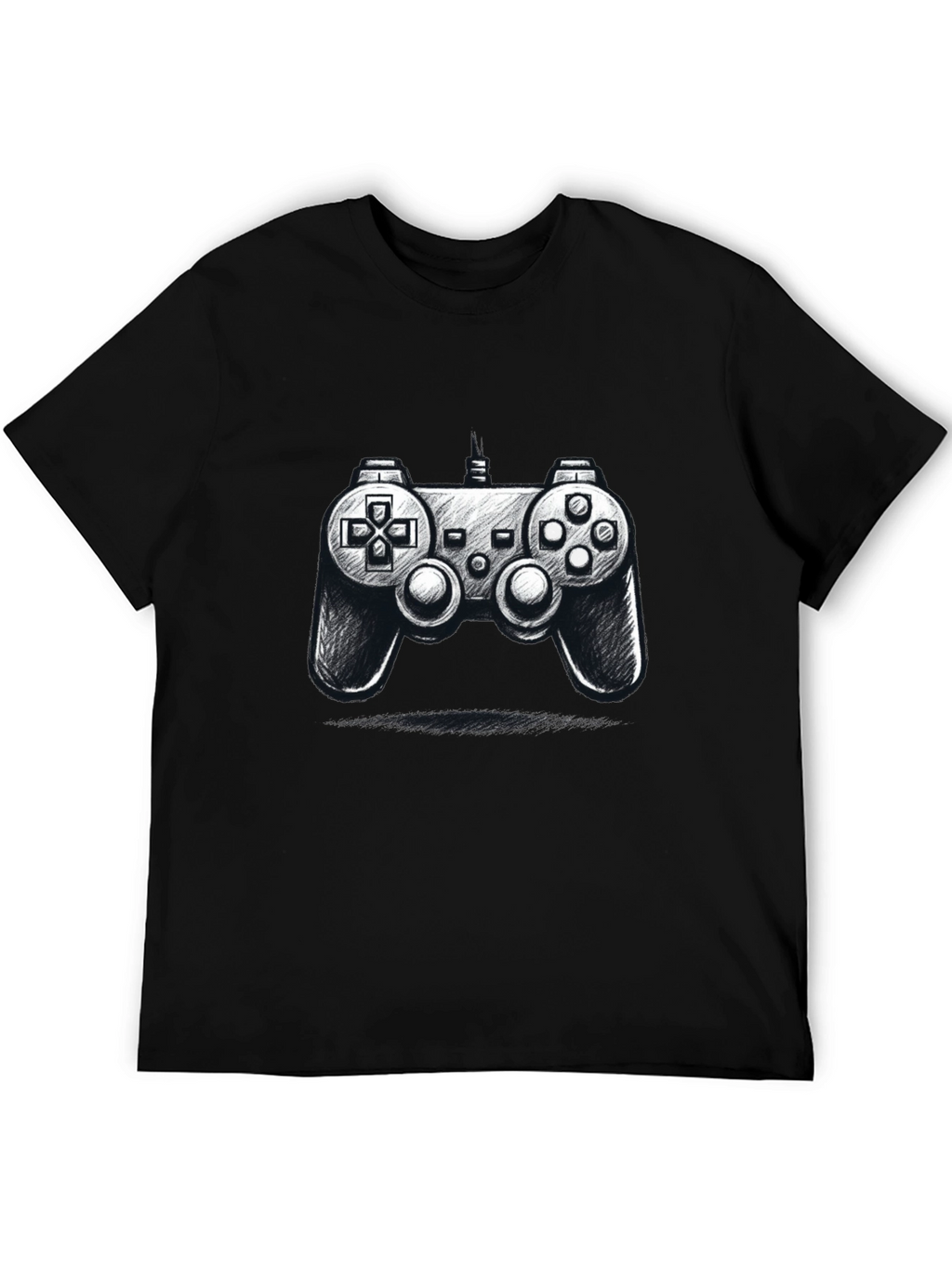 Gamer Style: Black Controller Graphic Tee