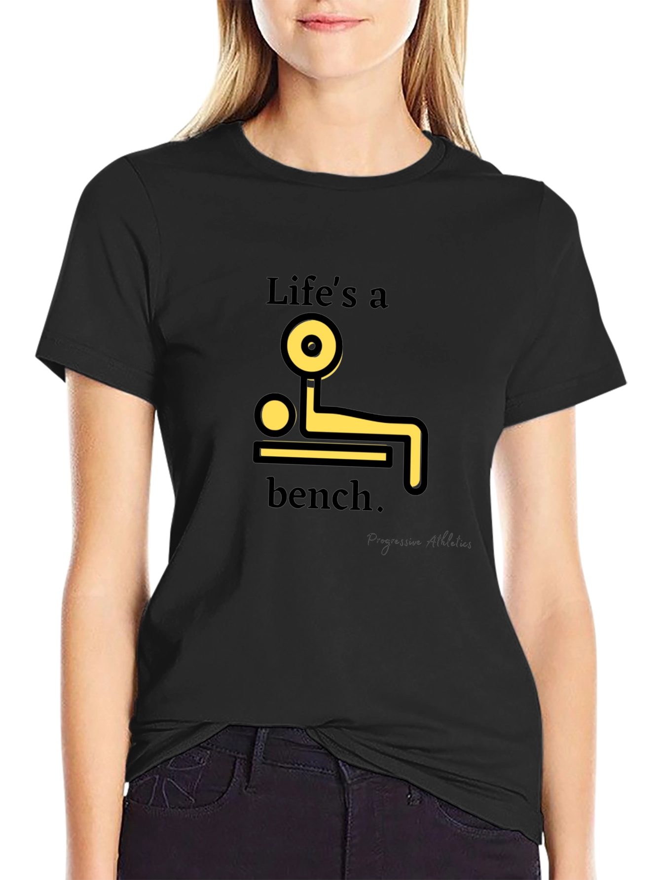 Lifes a Bench T-Shirt - Black Graphic Tee