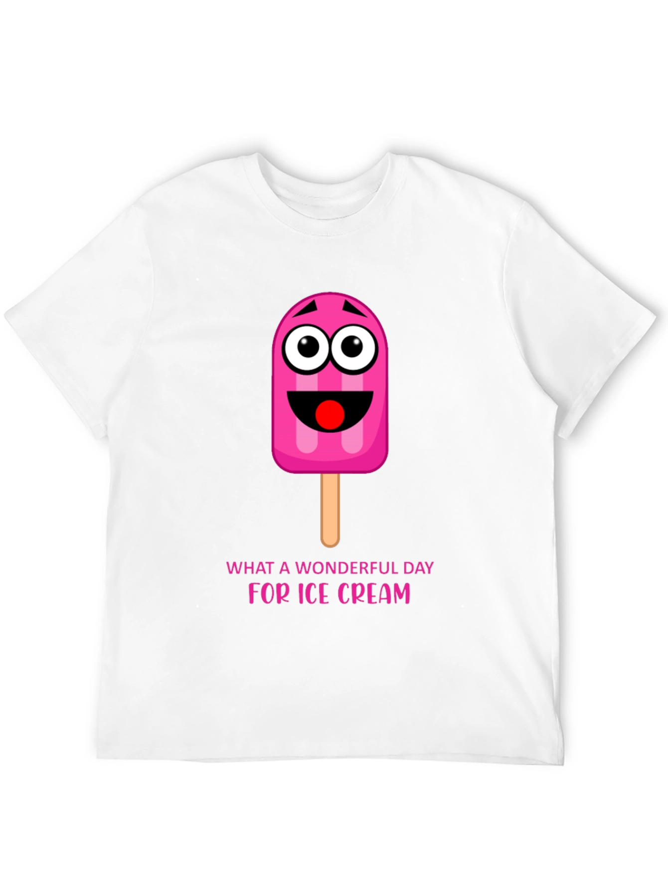 Ice Cream Day Tee: Fun Cartoon Popsicle Graphic T-Shirt