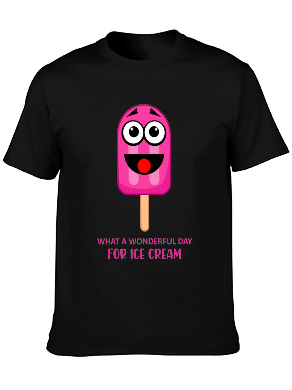 Ice Cream Day Tee: Fun Cartoon Popsicle Graphic T-Shirt