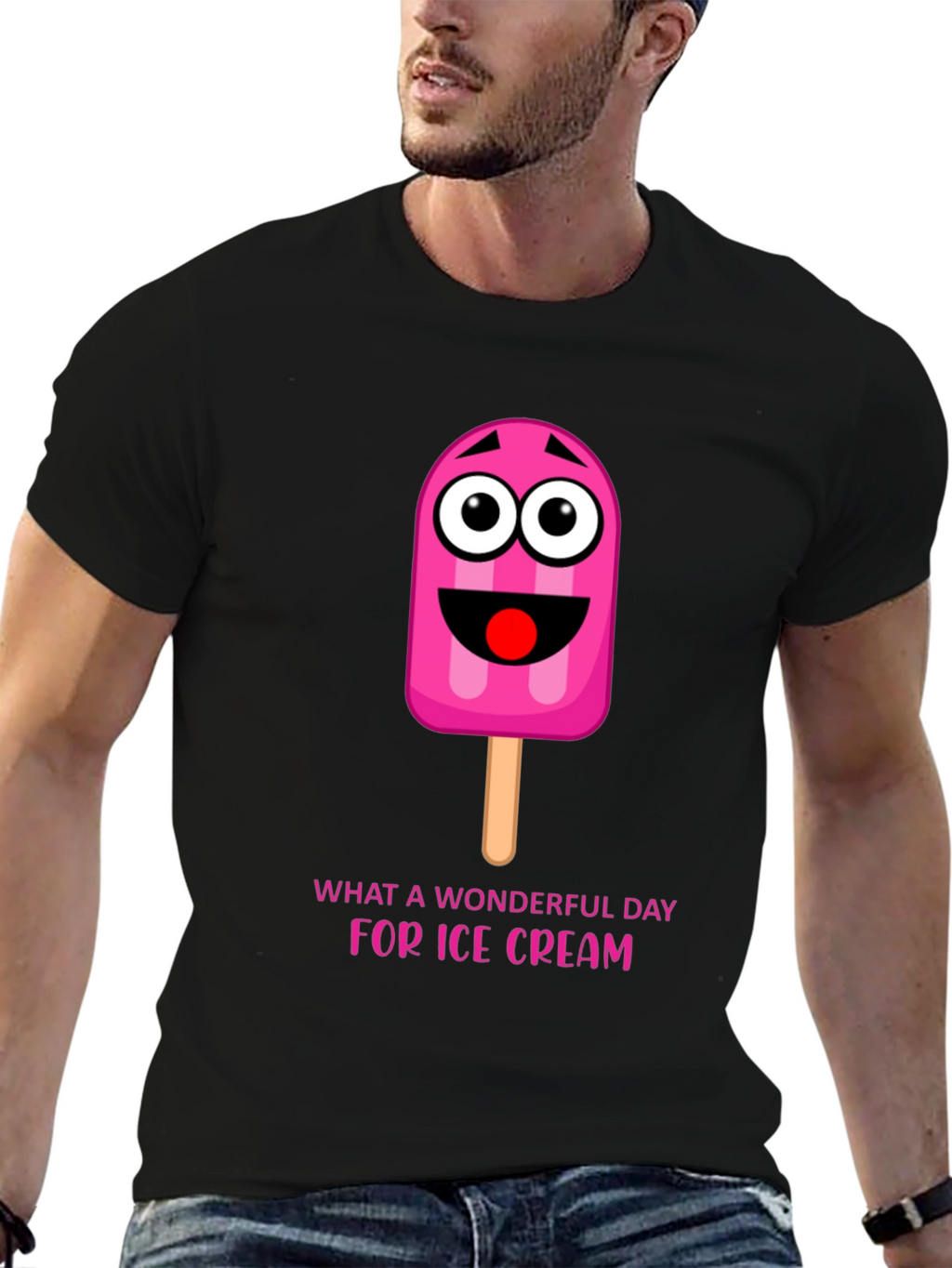 Ice Cream Day Tee: Fun Cartoon Popsicle Graphic T-Shirt