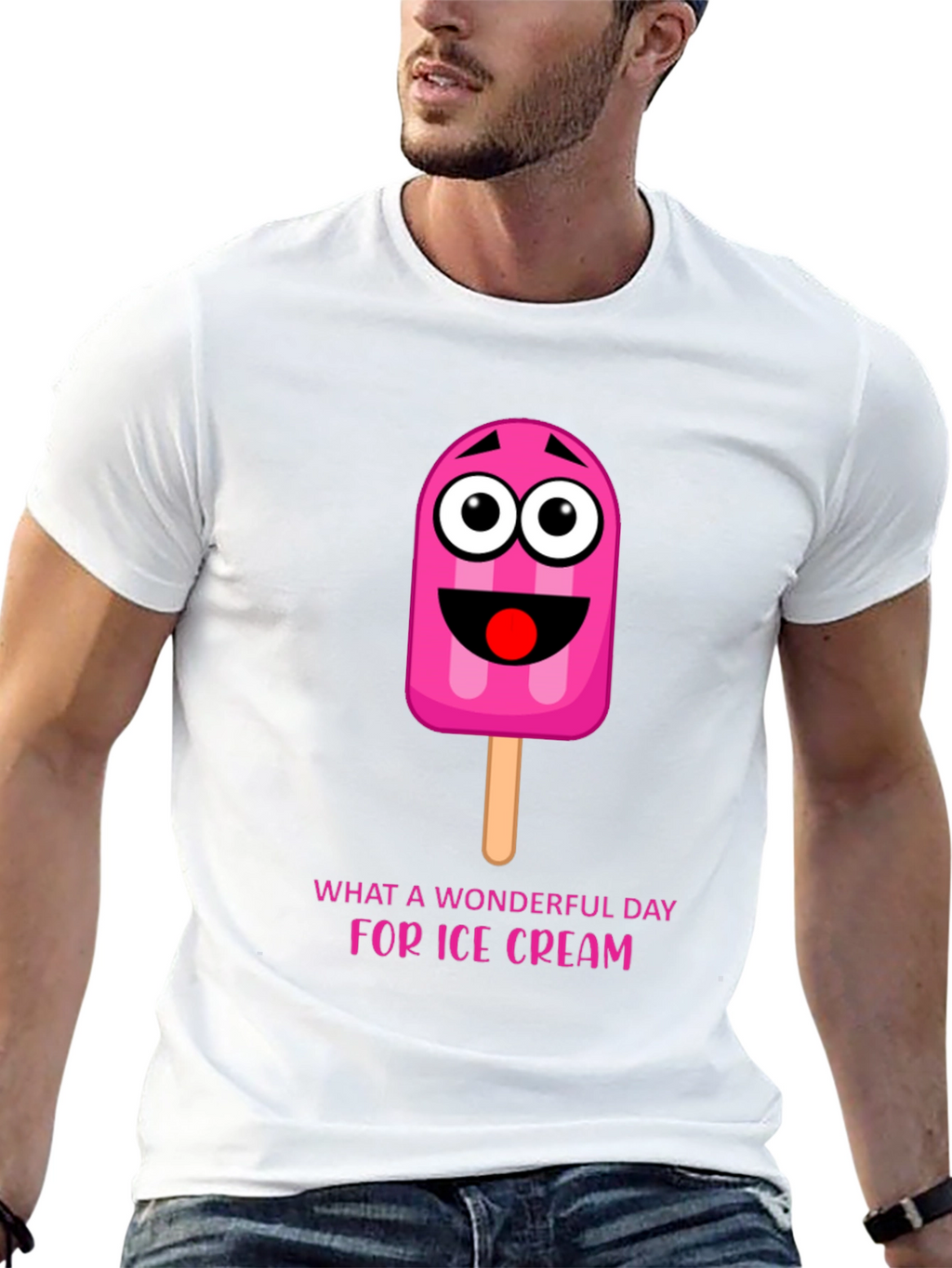 Ice Cream Day Tee: Fun Cartoon Popsicle Graphic T-Shirt