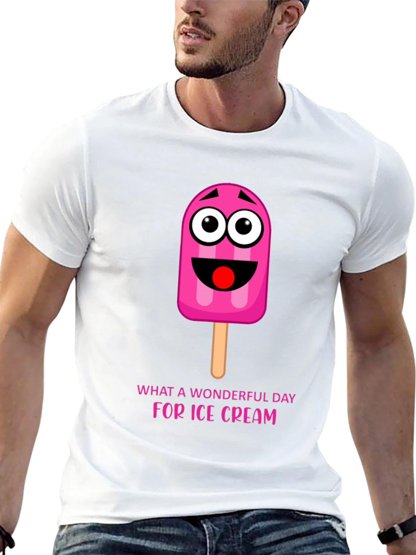 Ice Cream Day Tee: Fun Cartoon Popsicle Graphic T-Shirt
