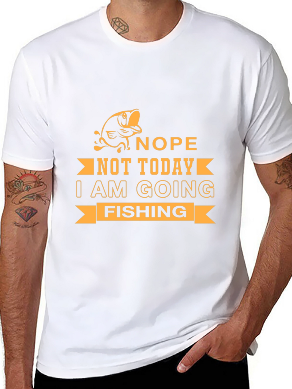 Nope Not Today Fishing Graphic Tee