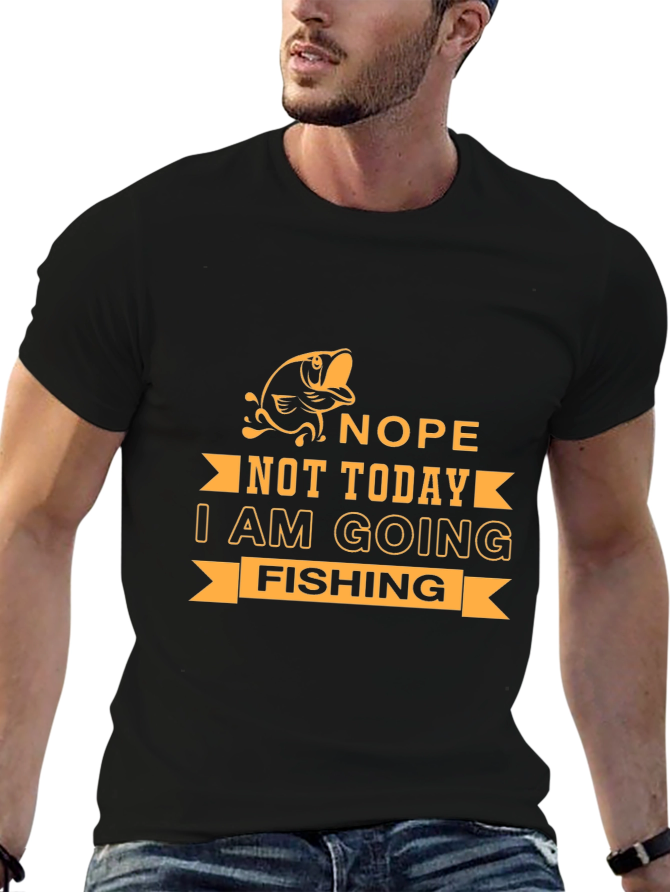 Nope Not Today Fishing Graphic Tee