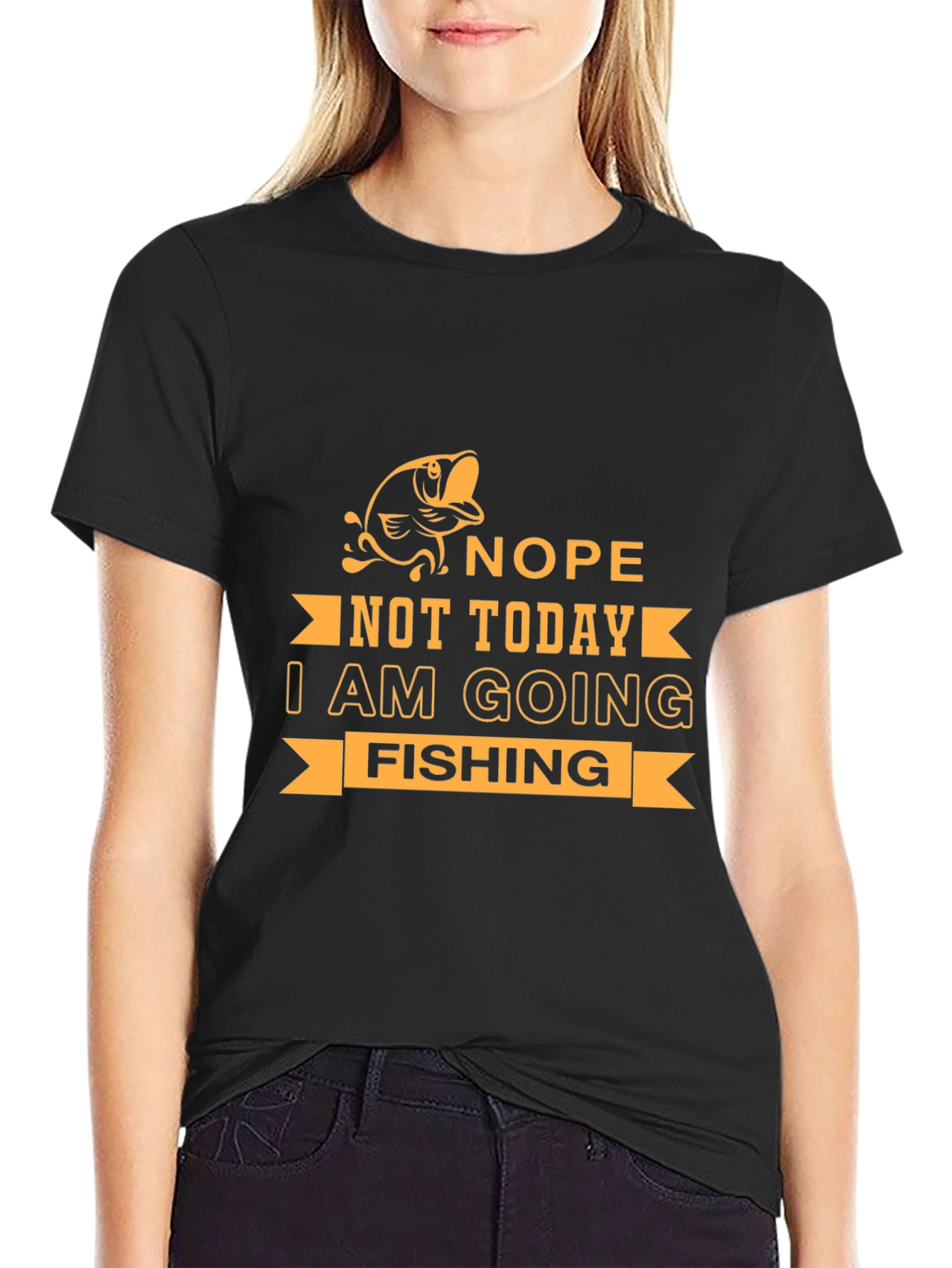 Nope Not Today Fishing Graphic Tee