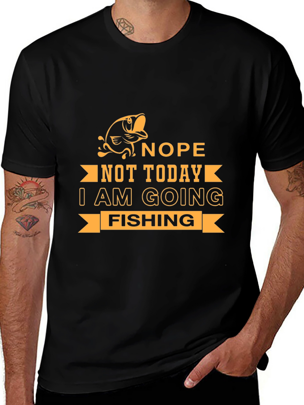 Nope Not Today Fishing Graphic Tee