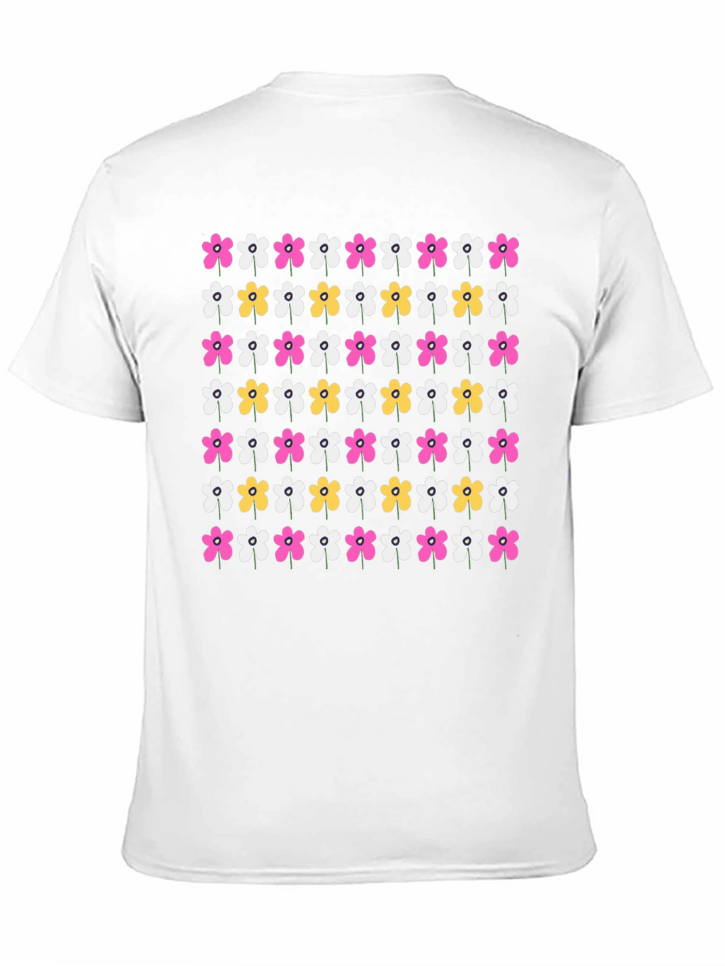 Floral Pattern Black T-Shirt