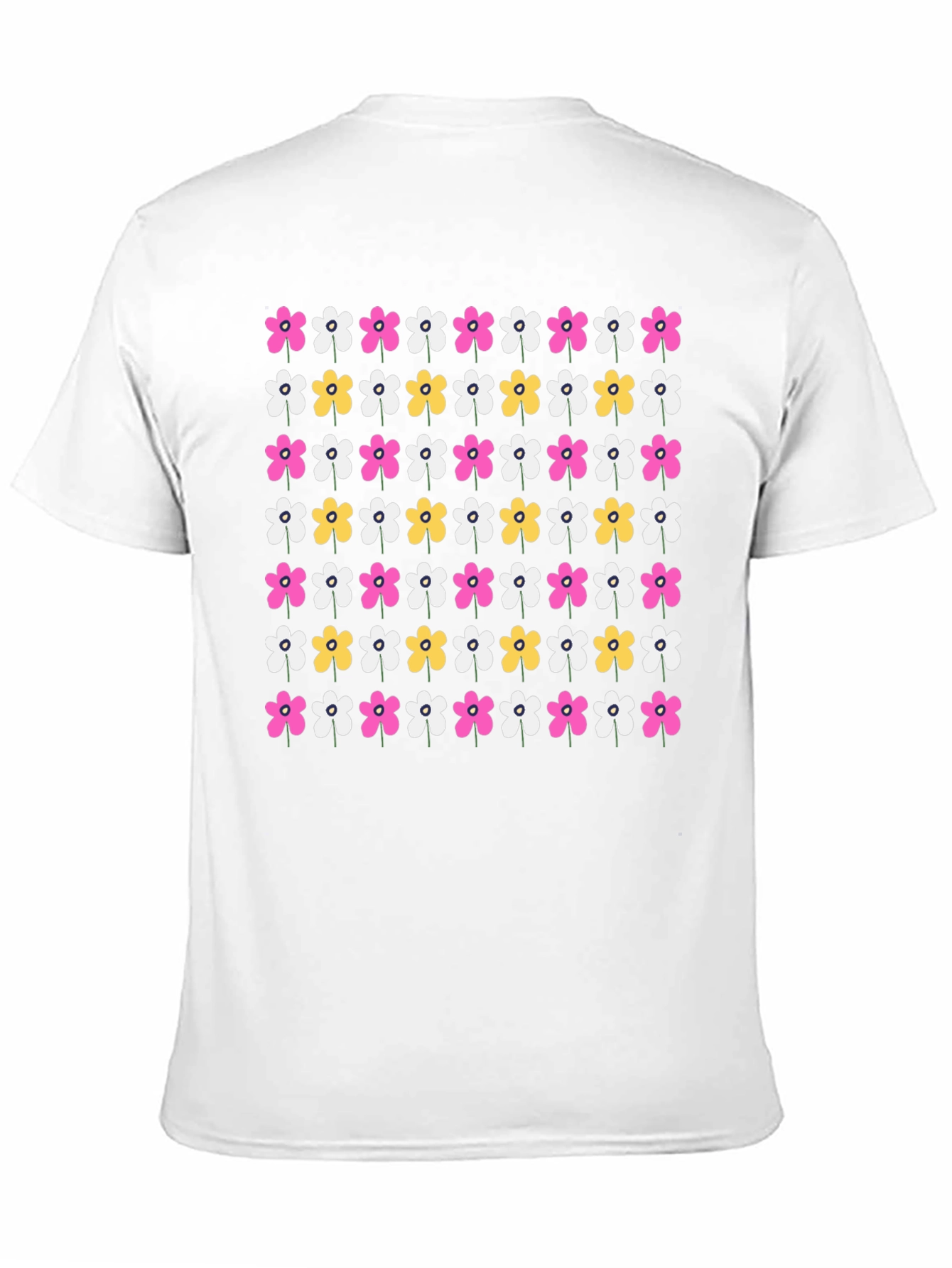 Floral Pattern Black T-Shirt