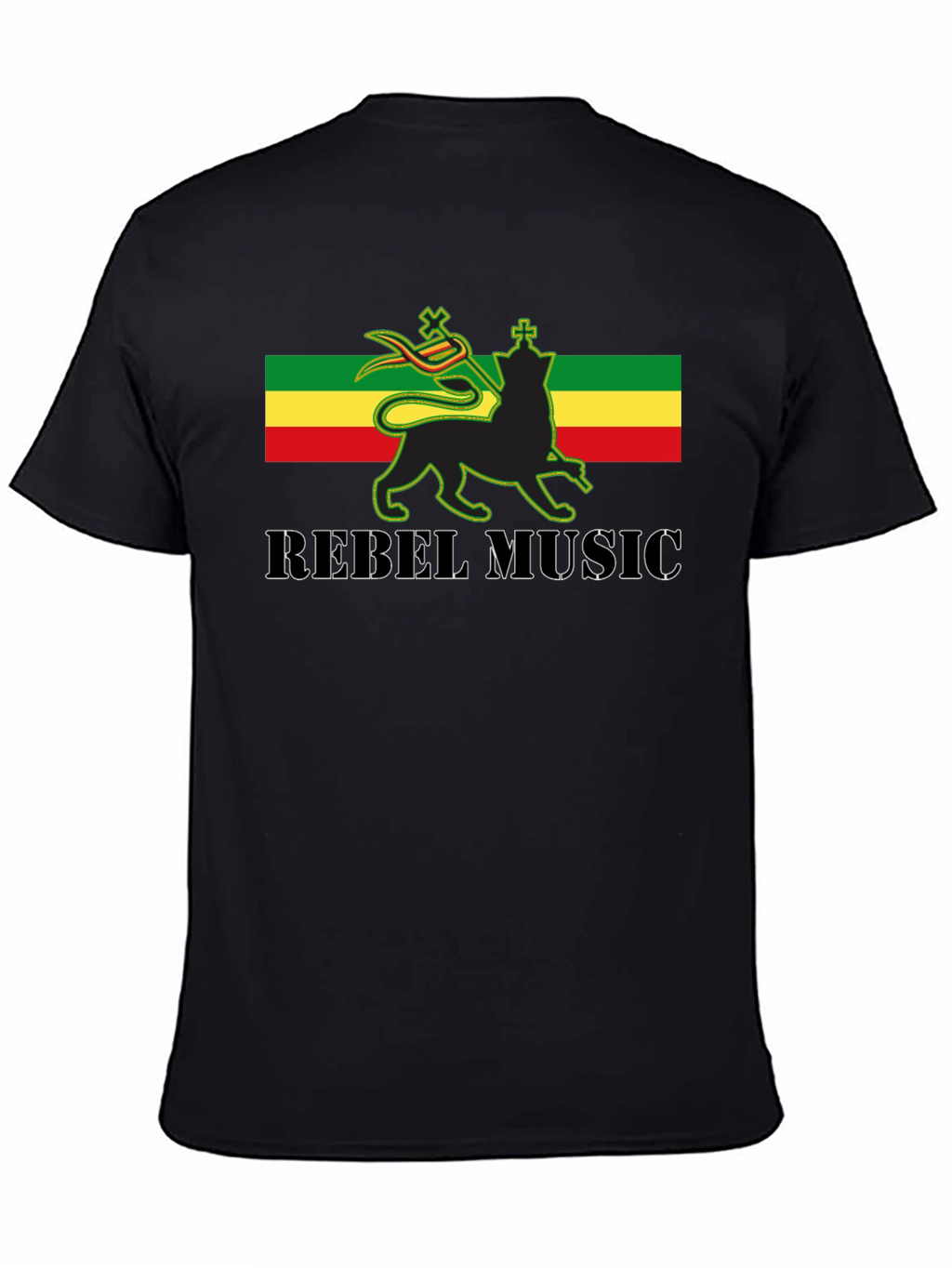 Rasta Lion Rebel Music Graphic T-Shirt