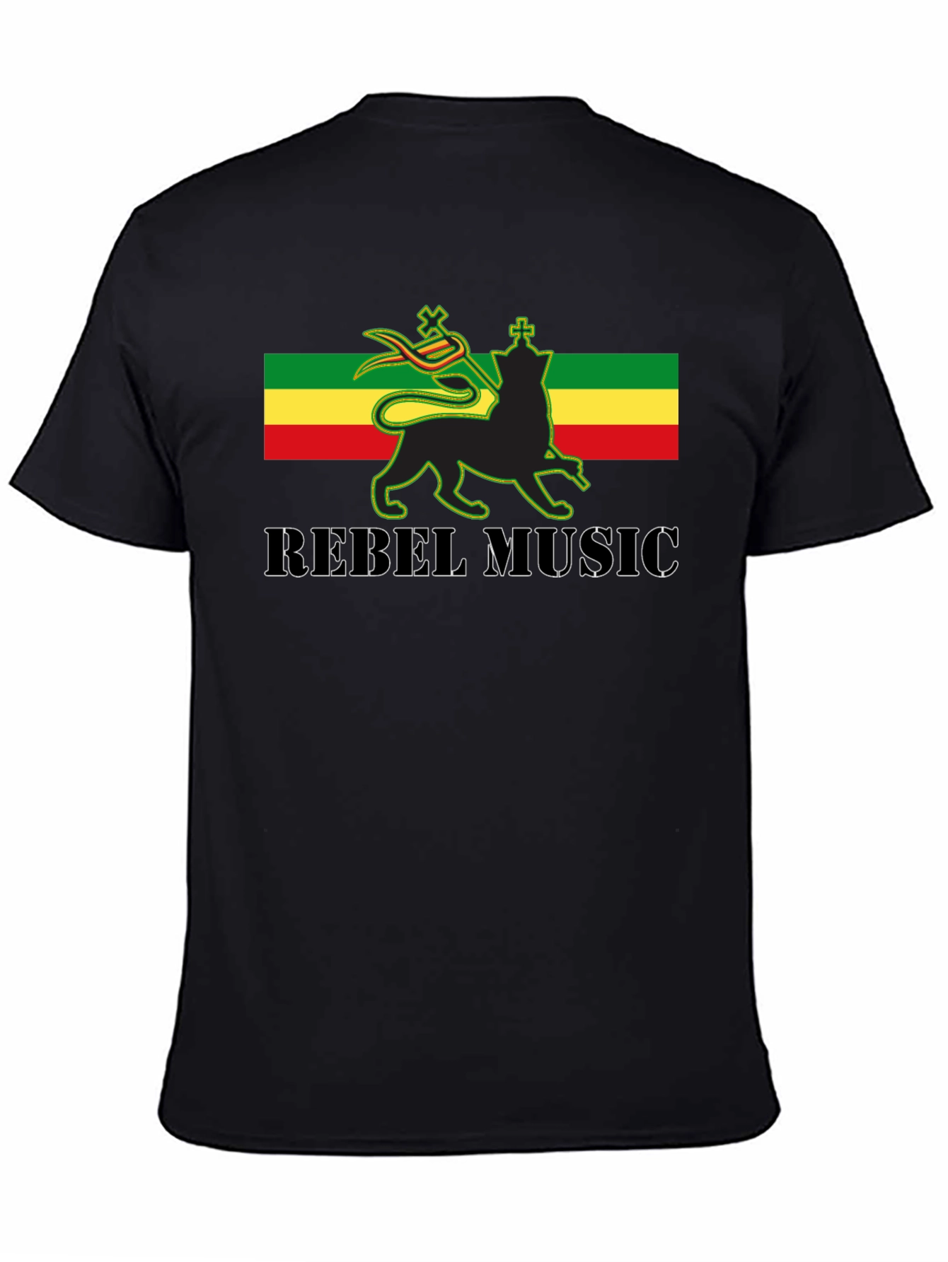 Rasta Lion Rebel Music Graphic T-Shirt