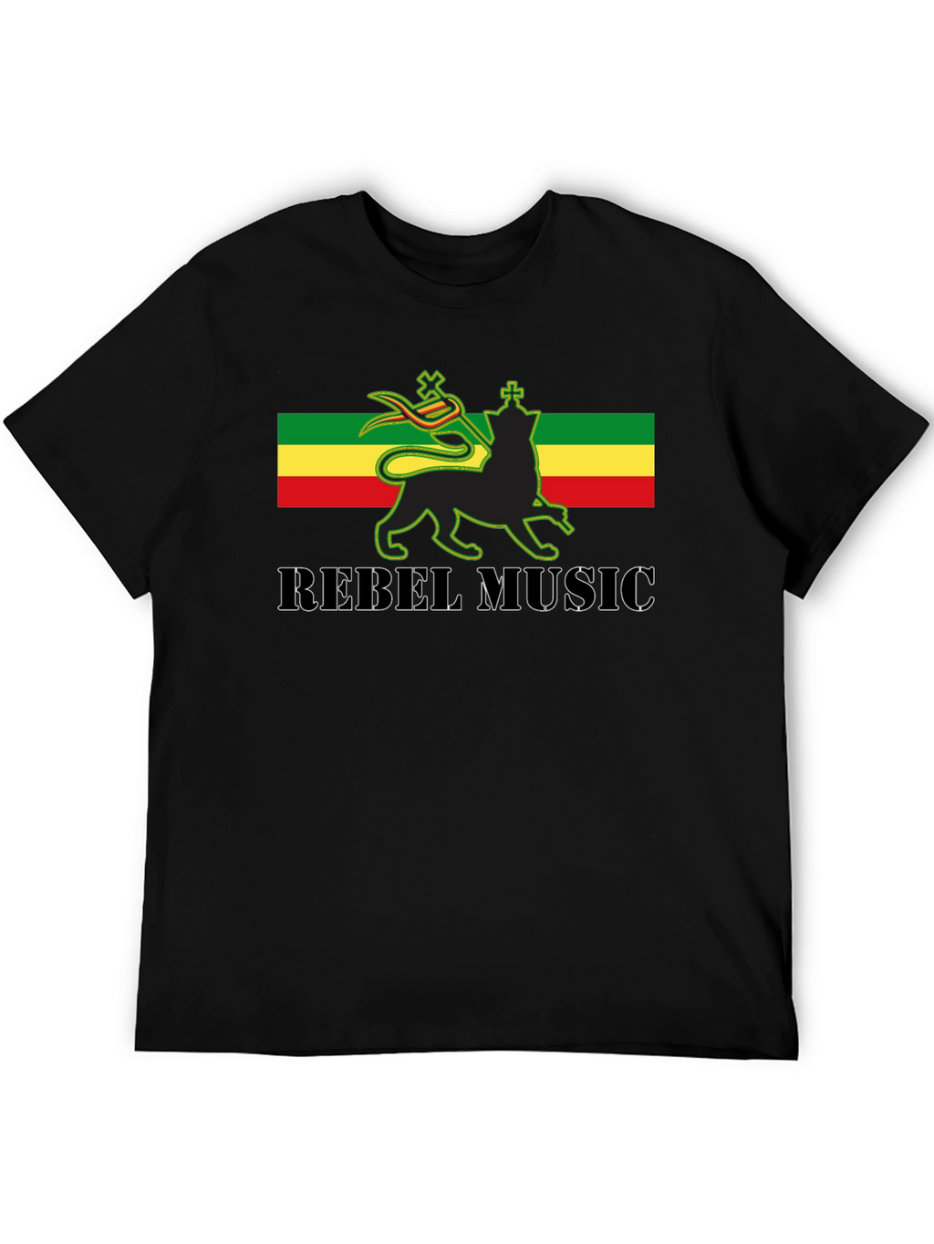 Rasta Lion Rebel Music Graphic T-Shirt