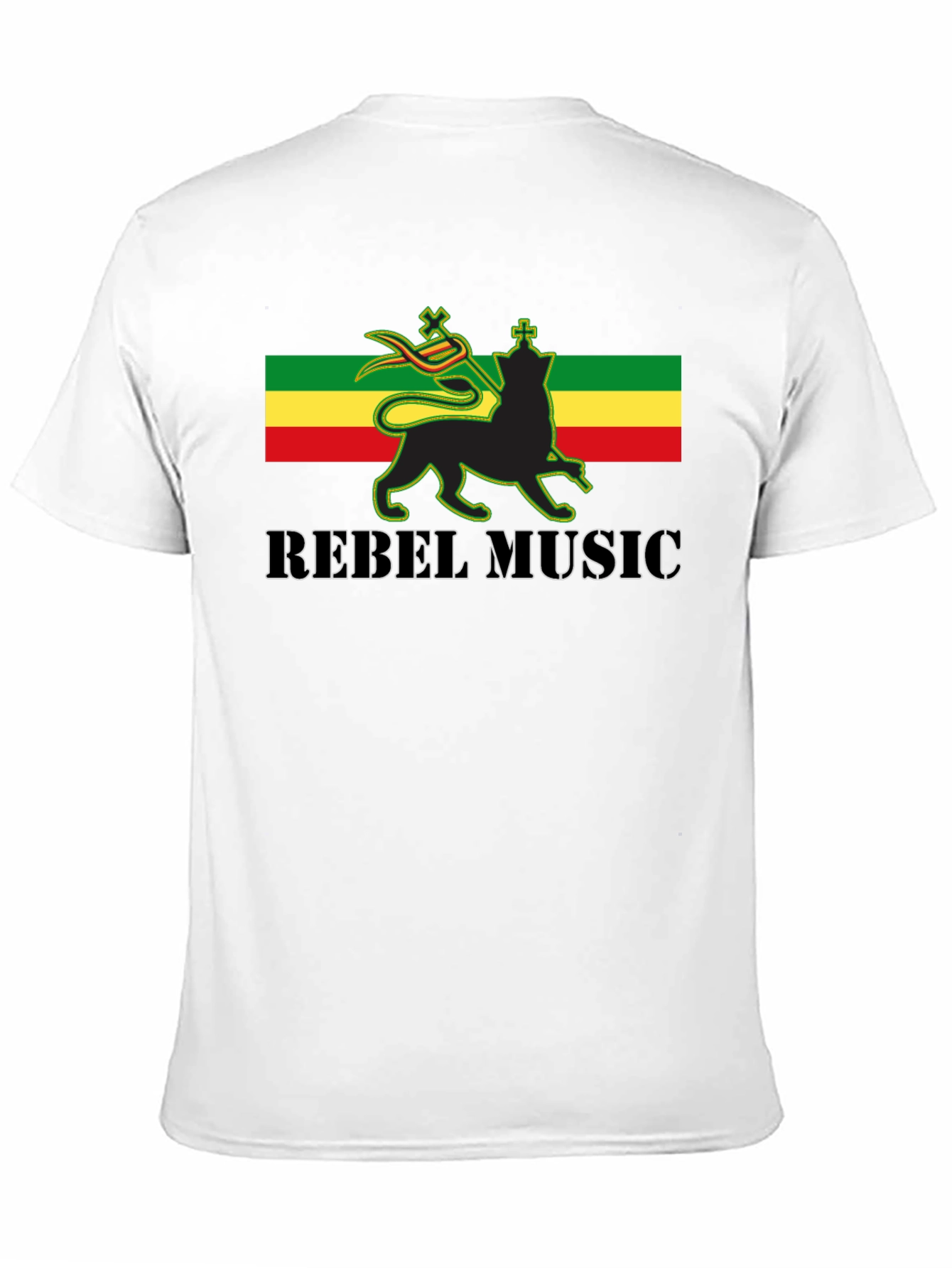 Rasta Lion Rebel Music Graphic T-Shirt